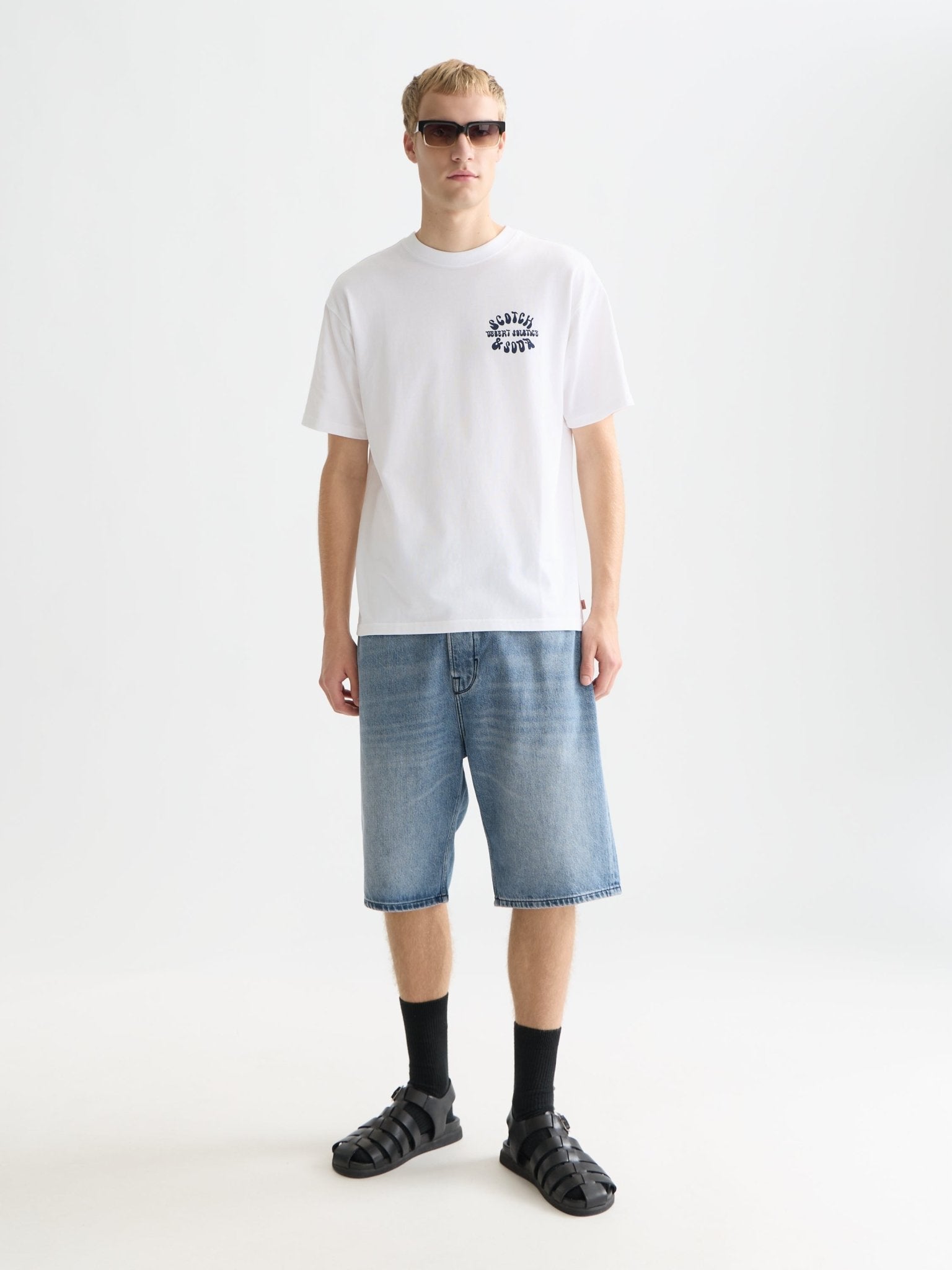 Front And Back Artwork Relaxed-Fit T-Shirt - Scotch & Soda South Africa