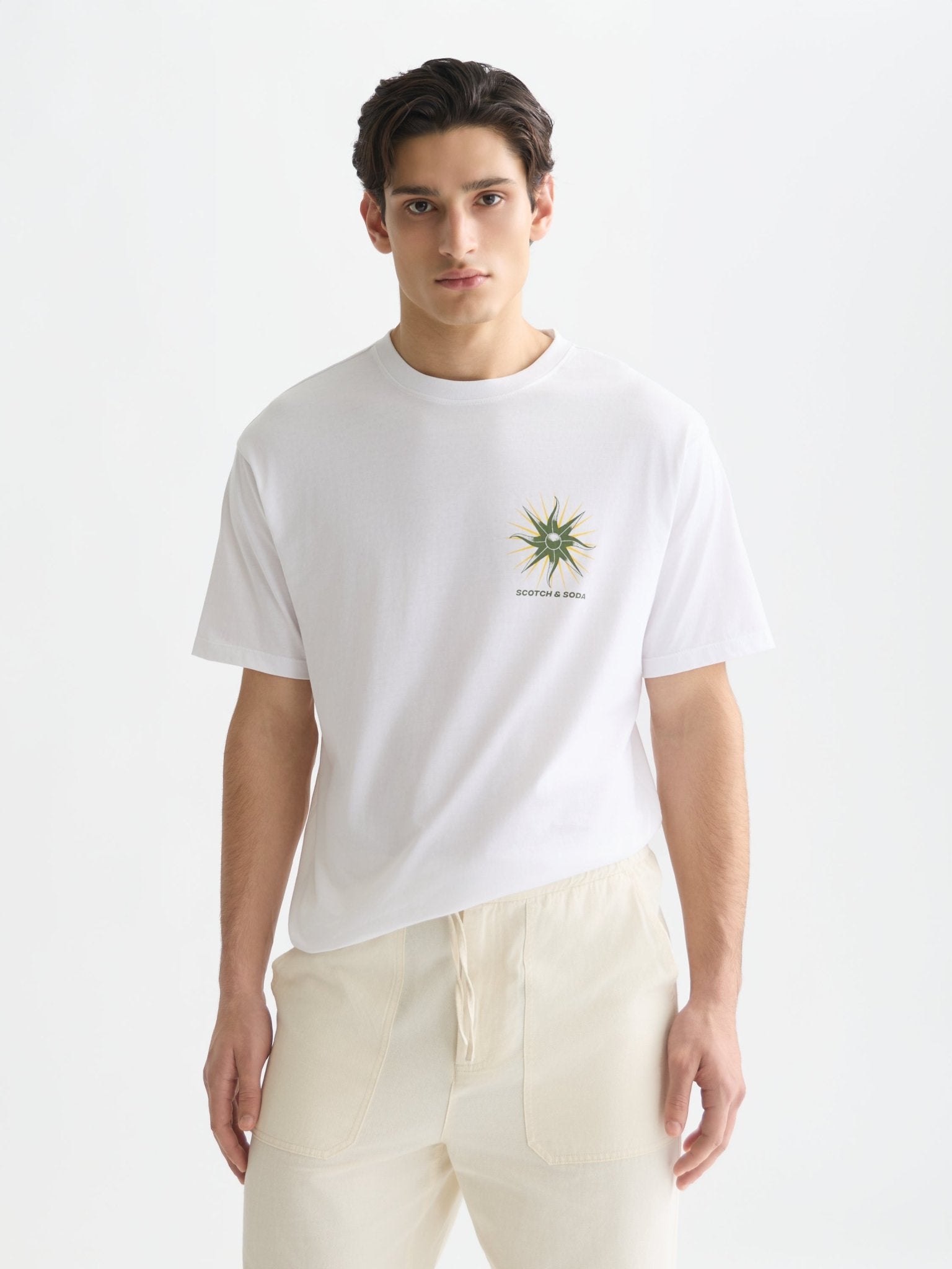 Front And Back Artwork Relaxed-fit T-shirt - Scotch & Soda South Africa