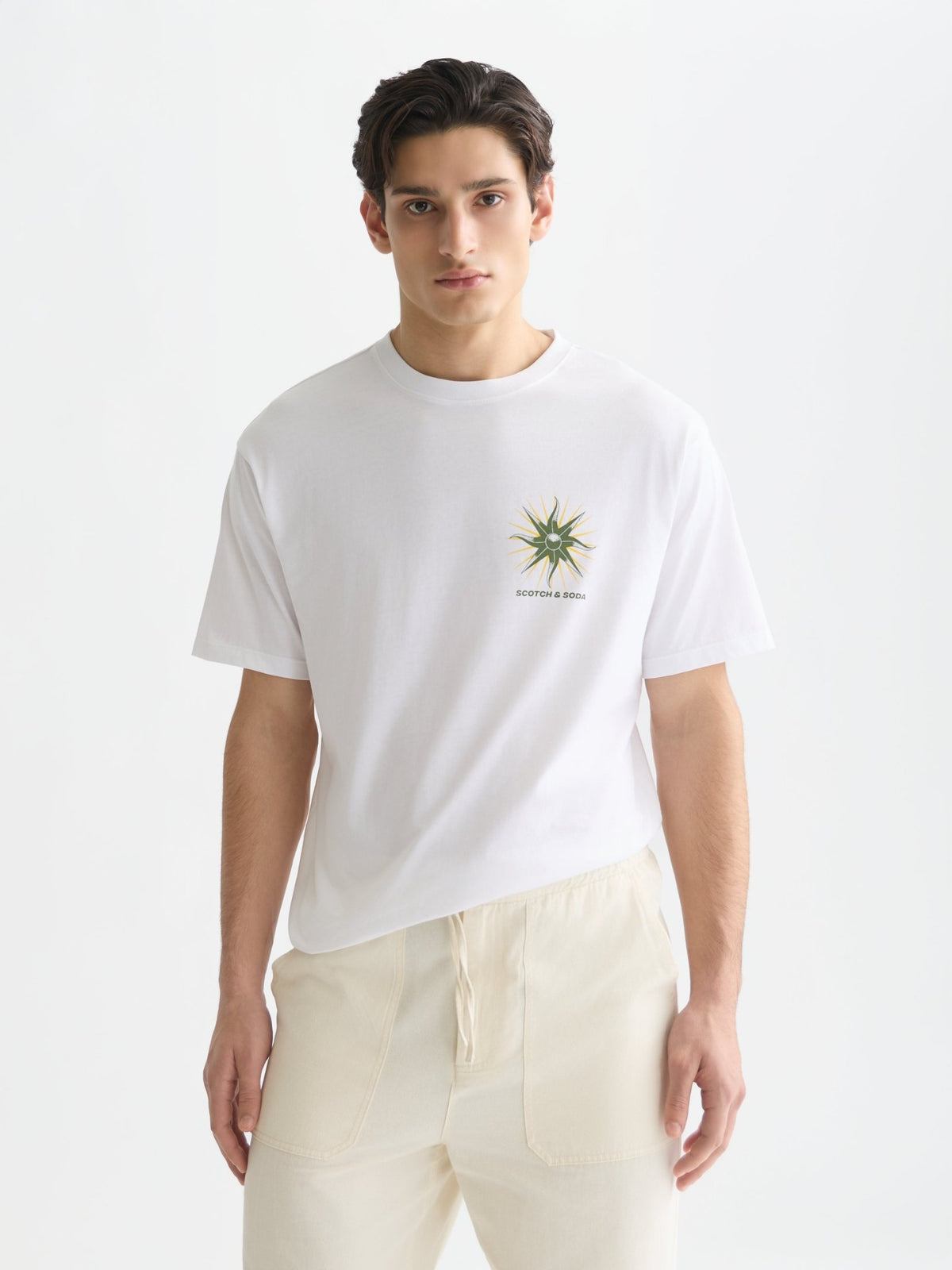 Front And Back Artwork Relaxed-fit T-shirt - Scotch & Soda South Africa