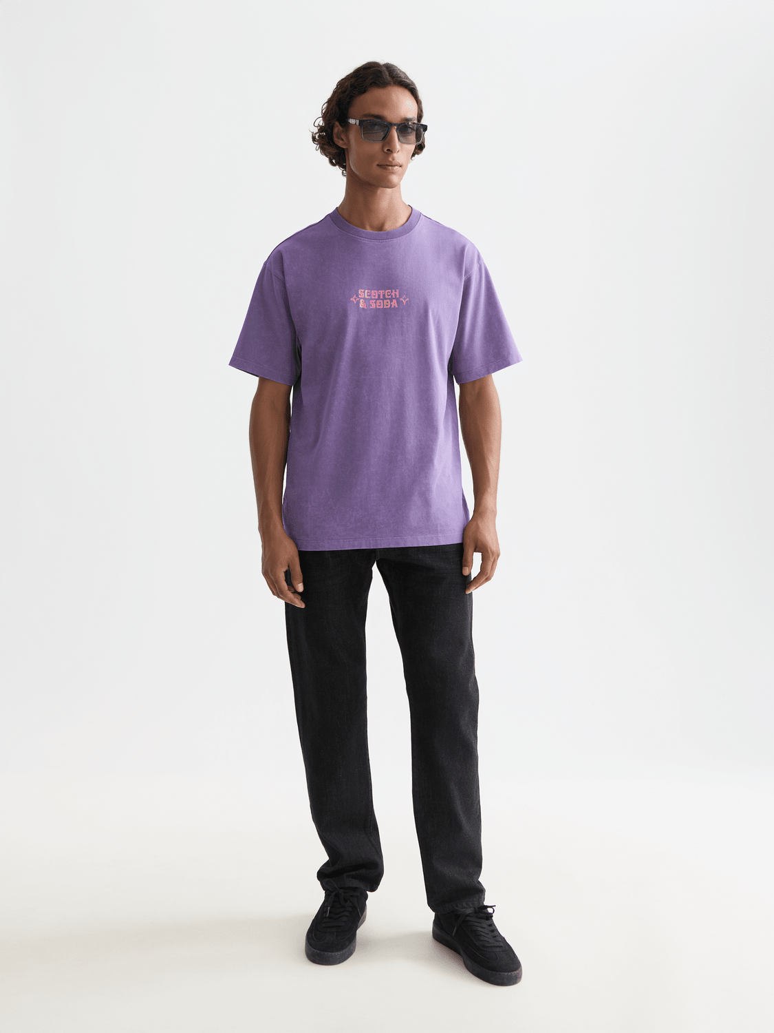 Front Artwork Relaxed-Fit Snow-Washed T-Shirt - Scotch & Soda South Africa