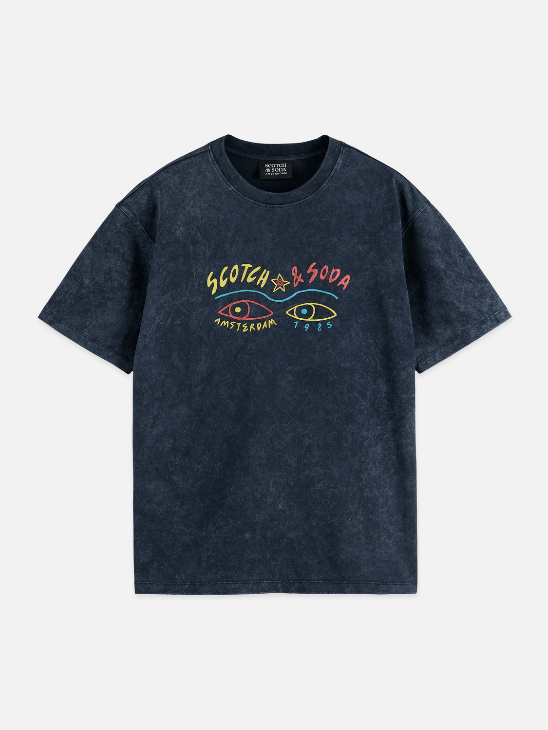 Front Artwork Relaxed-Fit Snow-Washed T-Shirt - Scotch & Soda South Africa