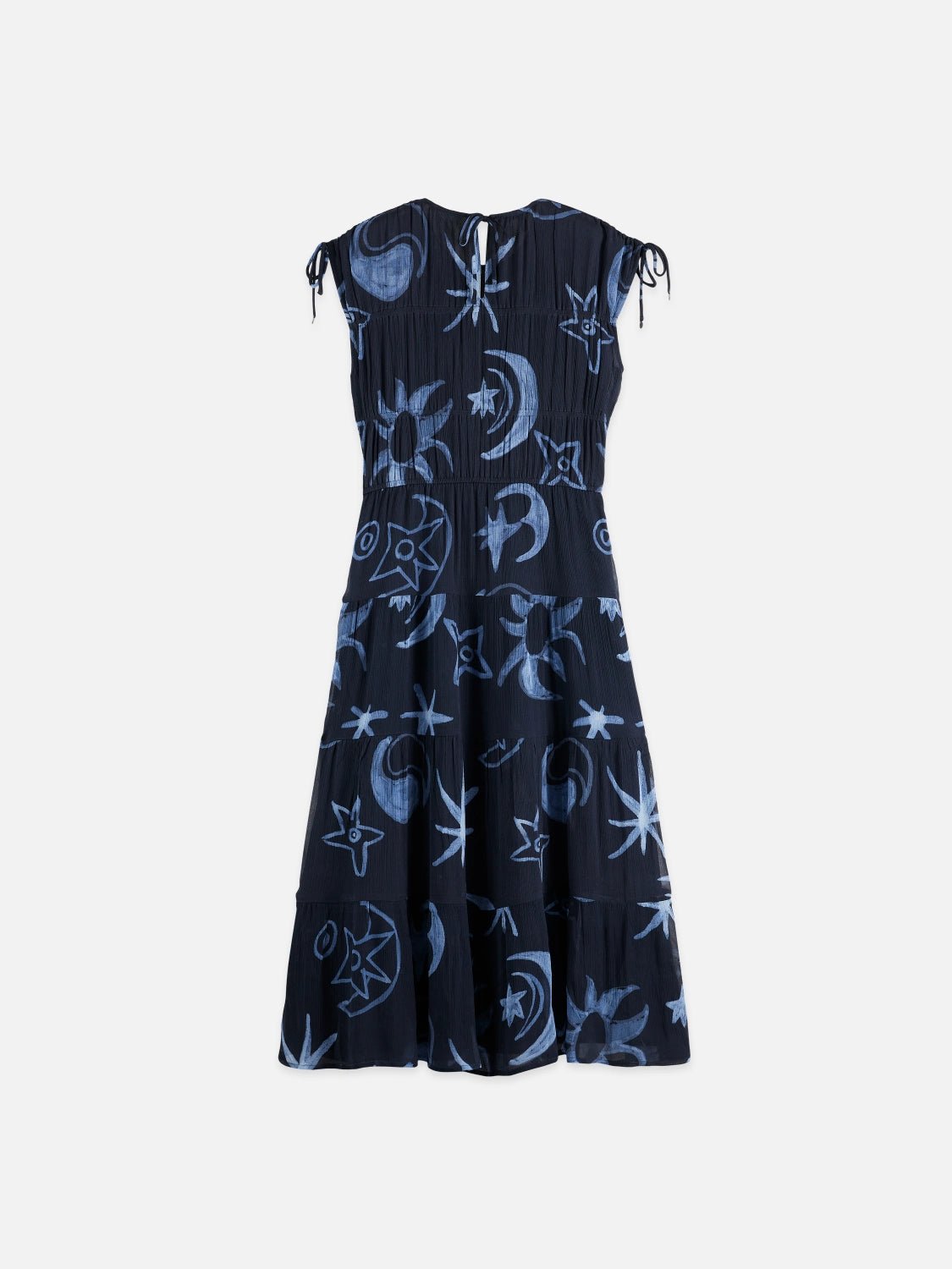 Gathered Midi Dress With Ties - Scotch & Soda South Africa