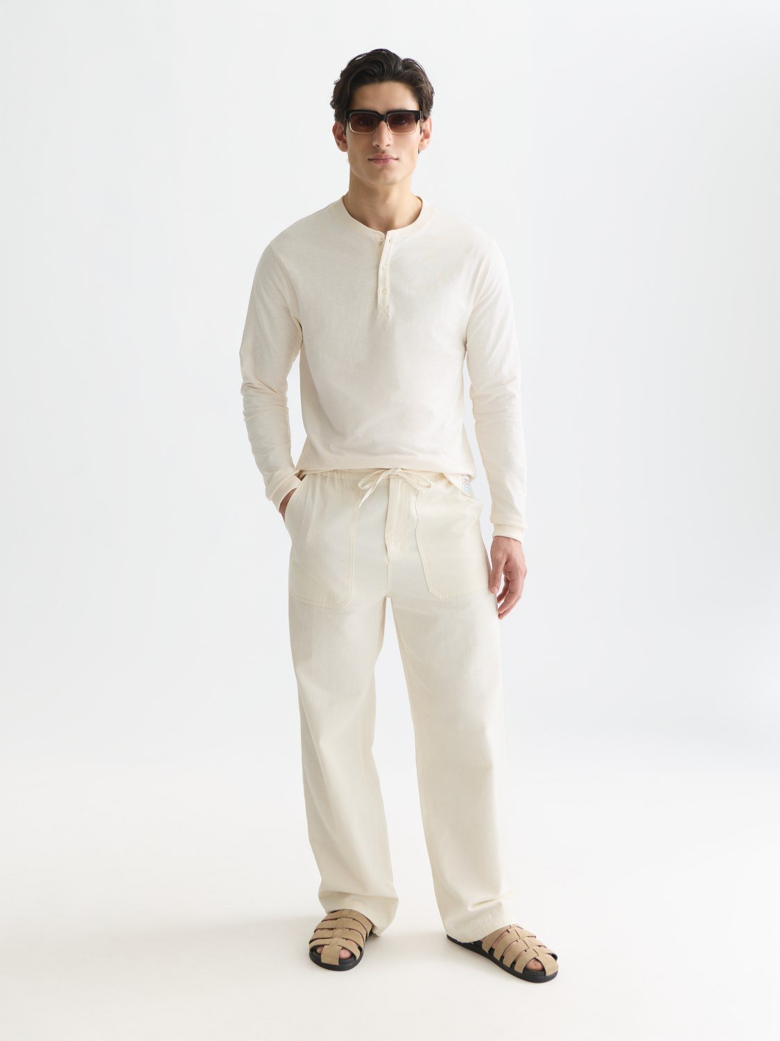 Henley Slub Yarn Regularfit Longsleeved Tshirt - Scotch & Soda South Africa