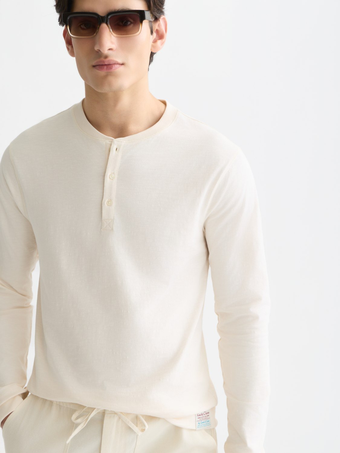 Henley Slub Yarn Regularfit Longsleeved Tshirt - Scotch & Soda South Africa