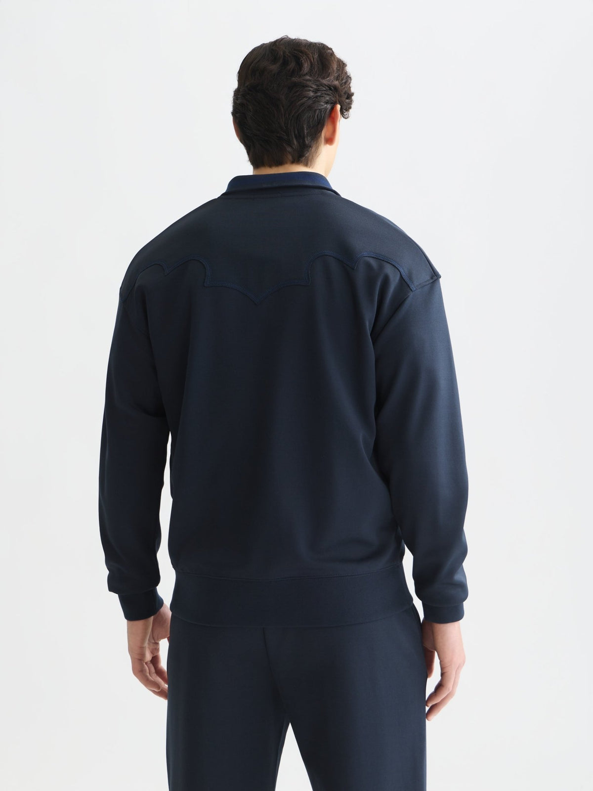 Interlock Embroidered Relaxed Fit Zip-Through Track Top - Scotch & Soda South Africa