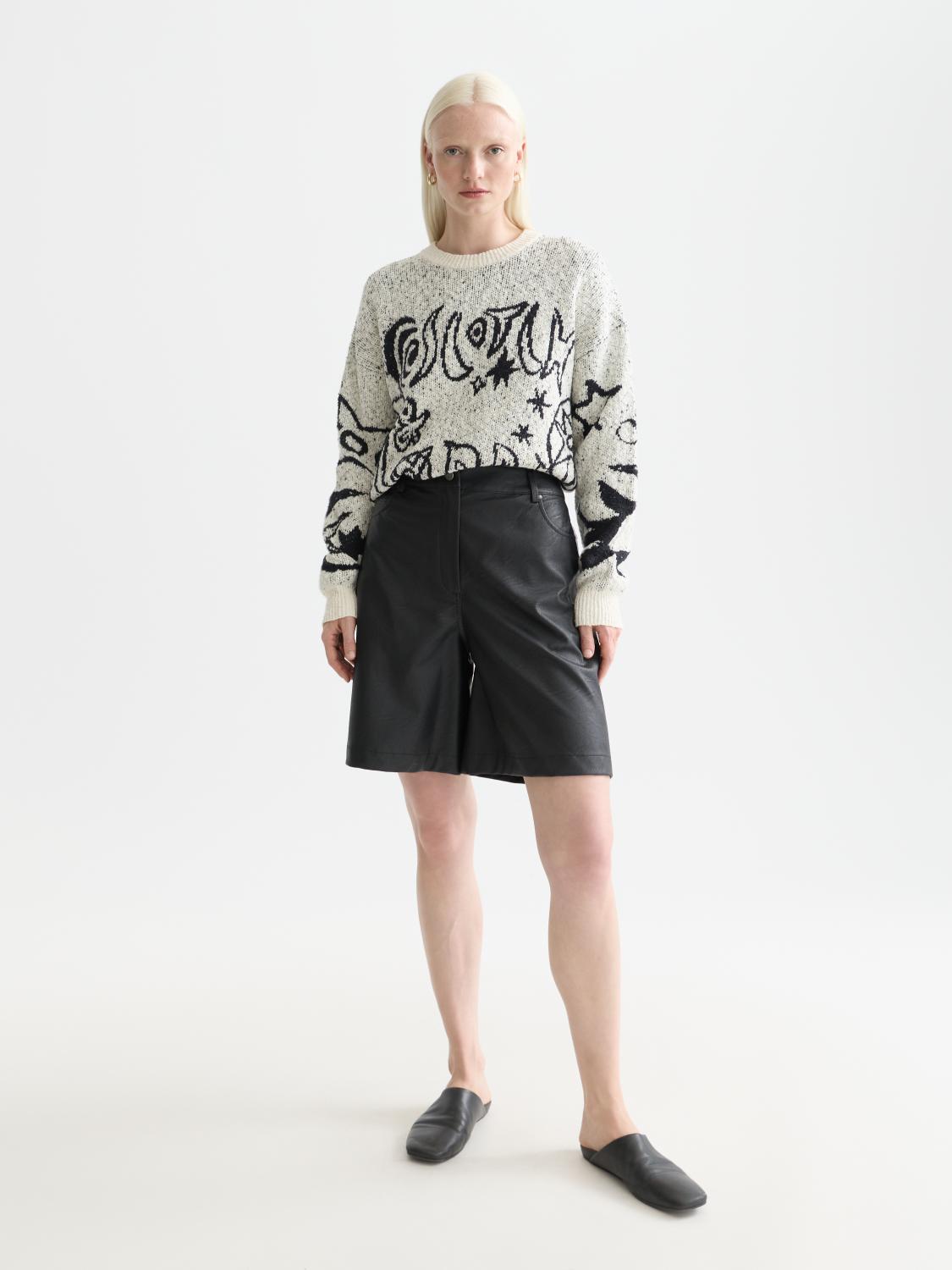 Jacquard Motif Oversized Pullover - Scotch & Soda South Africa