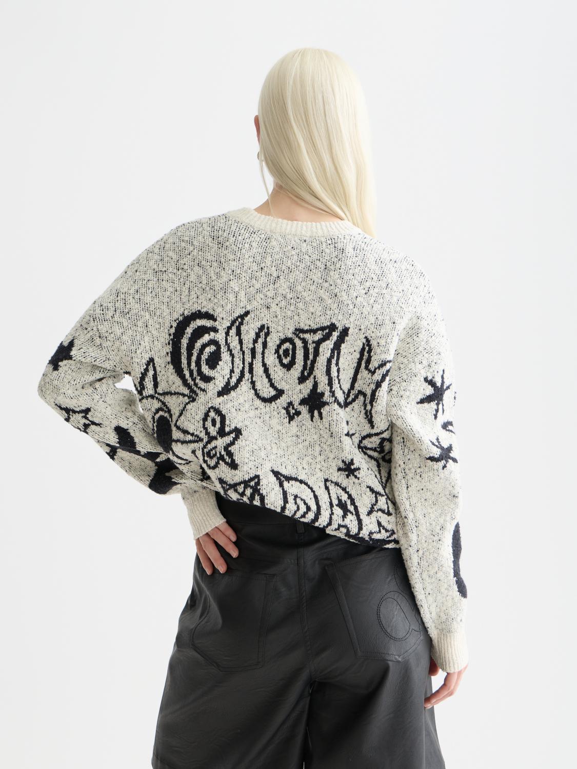 Jacquard Motif Oversized Pullover - Scotch & Soda South Africa