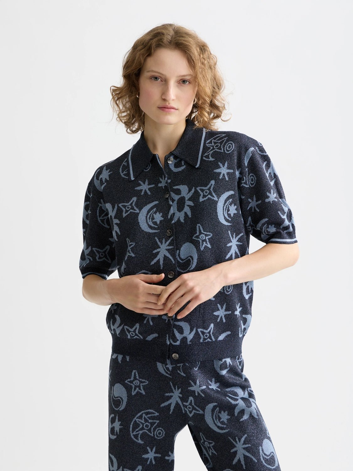 Jacquard Short Sleeve Pullover - Scotch & Soda South Africa