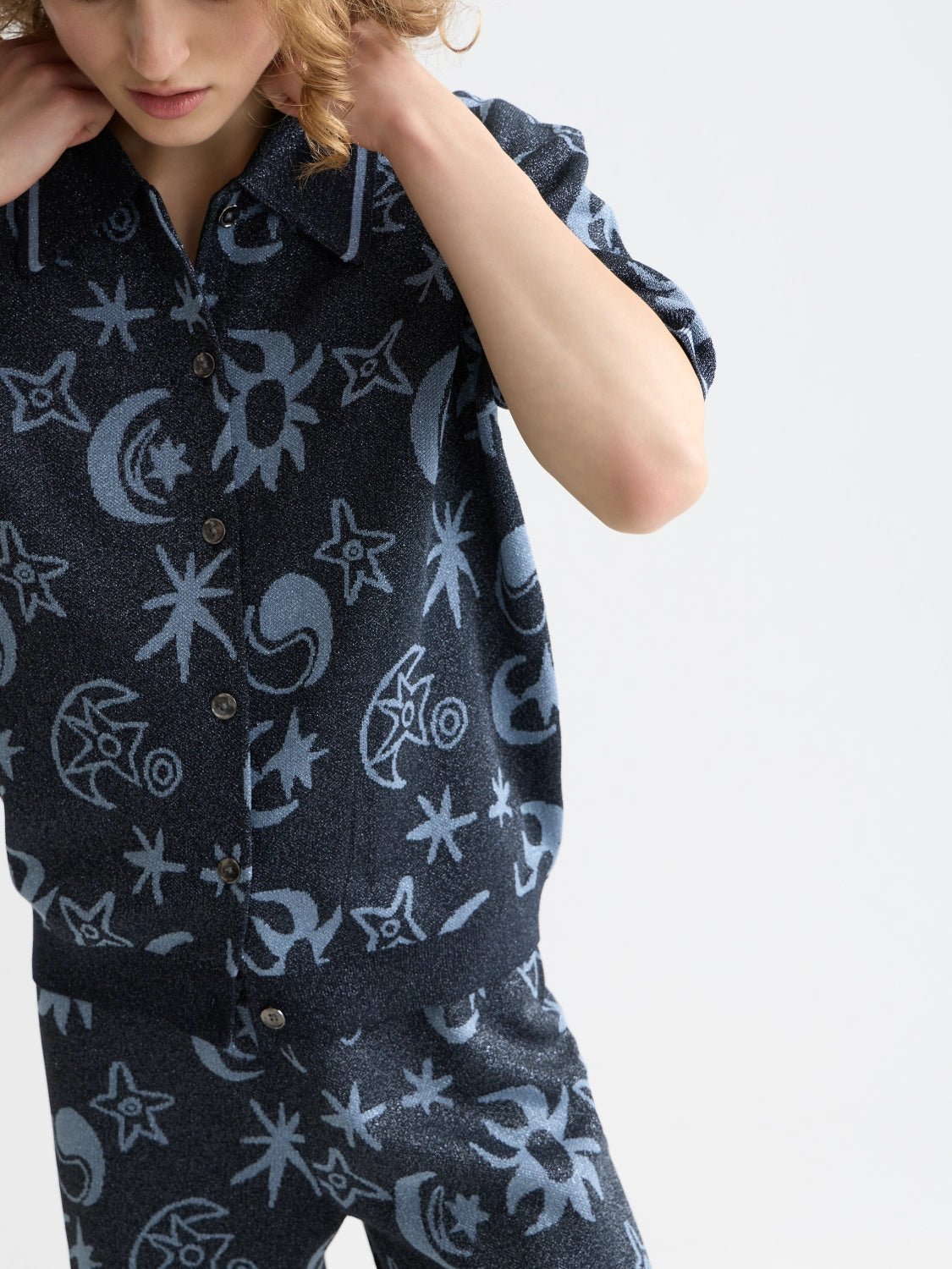 Jacquard Short Sleeve Pullover - Scotch & Soda South Africa