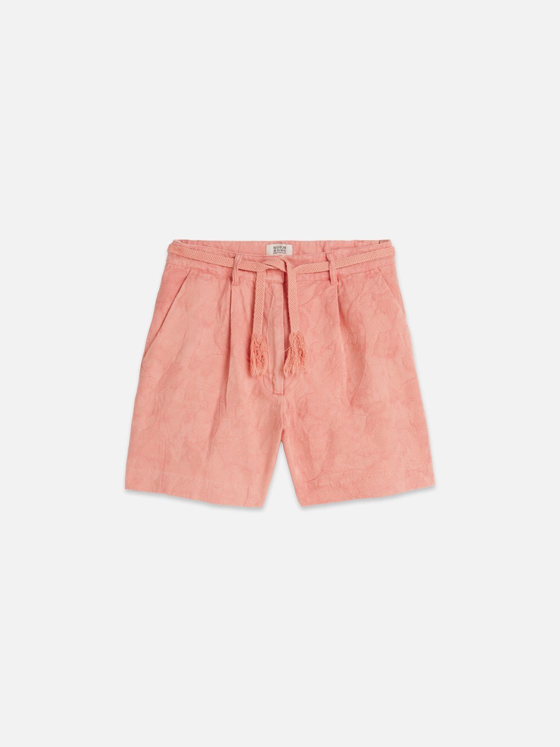 Jacquard Structured High Rise Shorts - Scotch & Soda South Africa