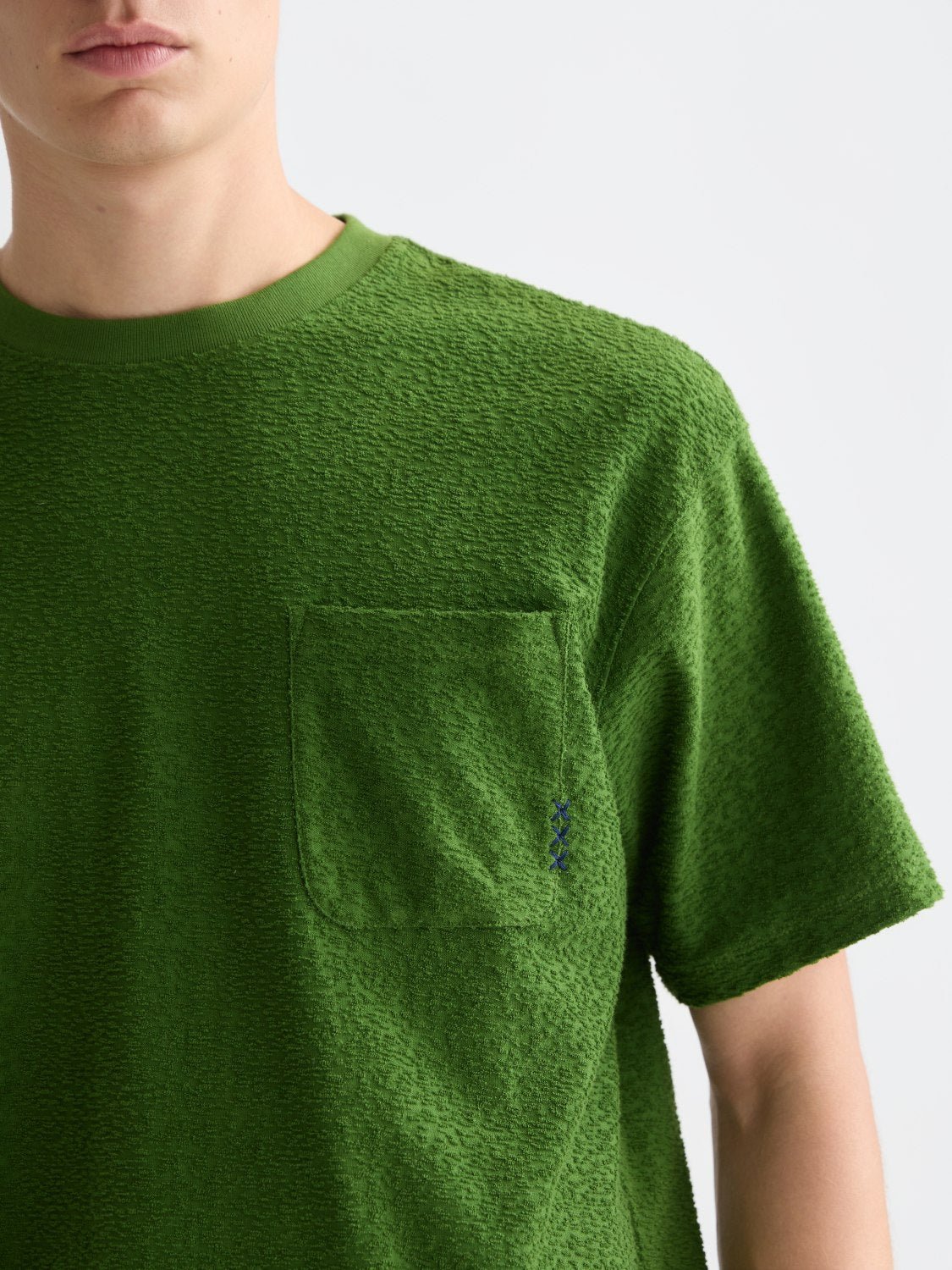 Jacquard Towelling Relaxedfit Tshirt - Scotch & Soda South Africa