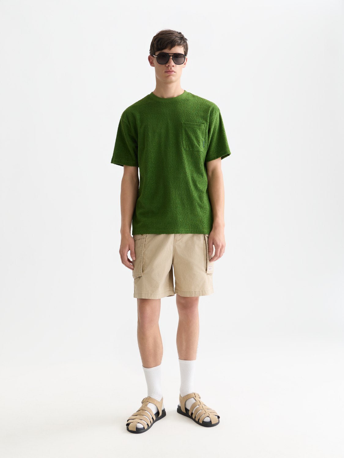 Jacquard Towelling Relaxedfit Tshirt - Scotch & Soda South Africa
