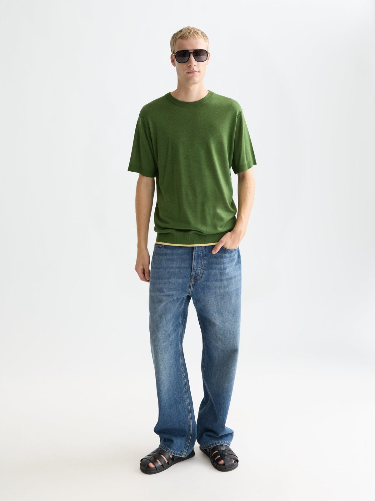 Knitted Relaxed-Fit T-Shirt - Scotch & Soda South Africa
