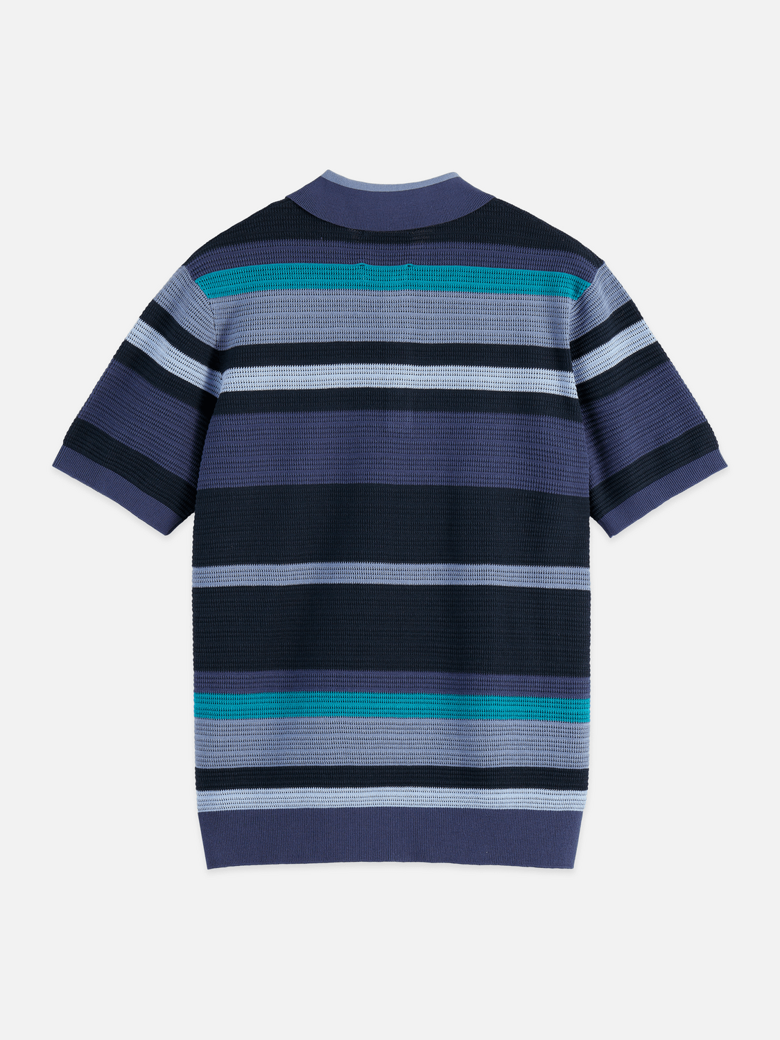 Knitted Striped Regular-Fit Polo - Scotch & Soda South Africa
