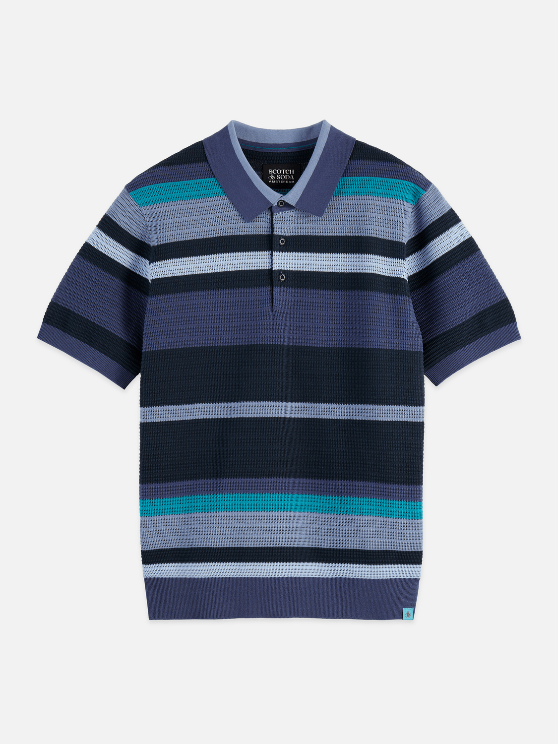 Knitted Striped Regular-Fit Polo - Scotch & Soda South Africa