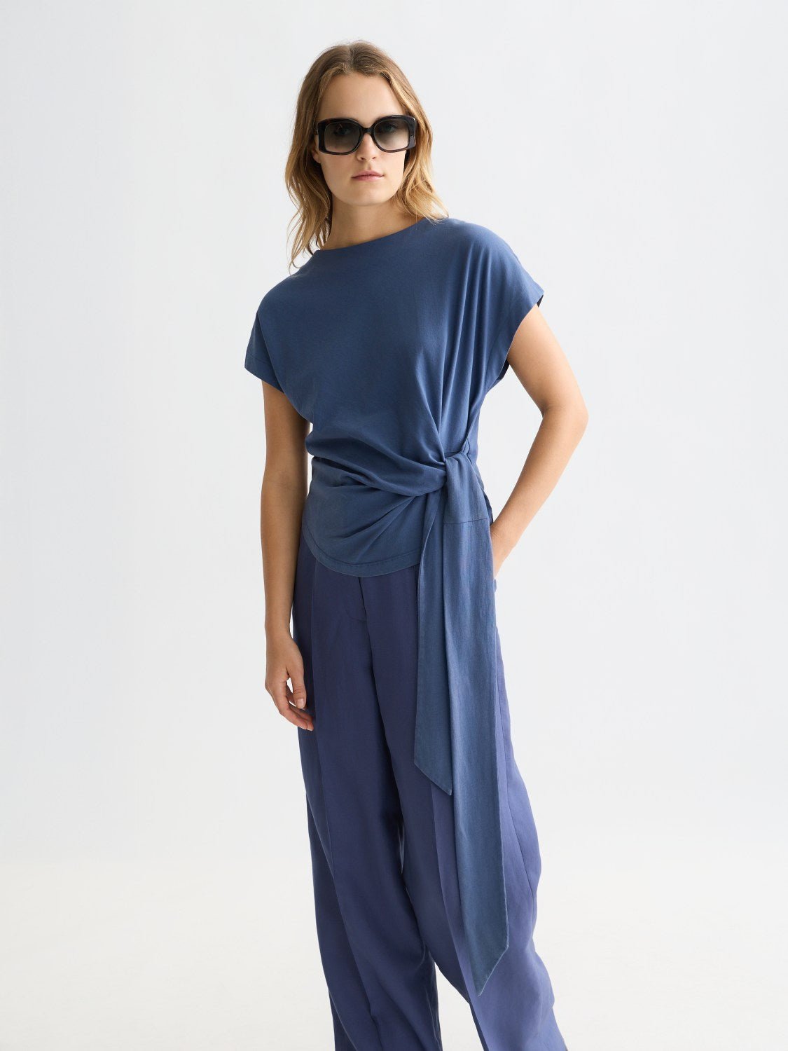 Knotted Slash Neck T-Shirt - Scotch & Soda South Africa