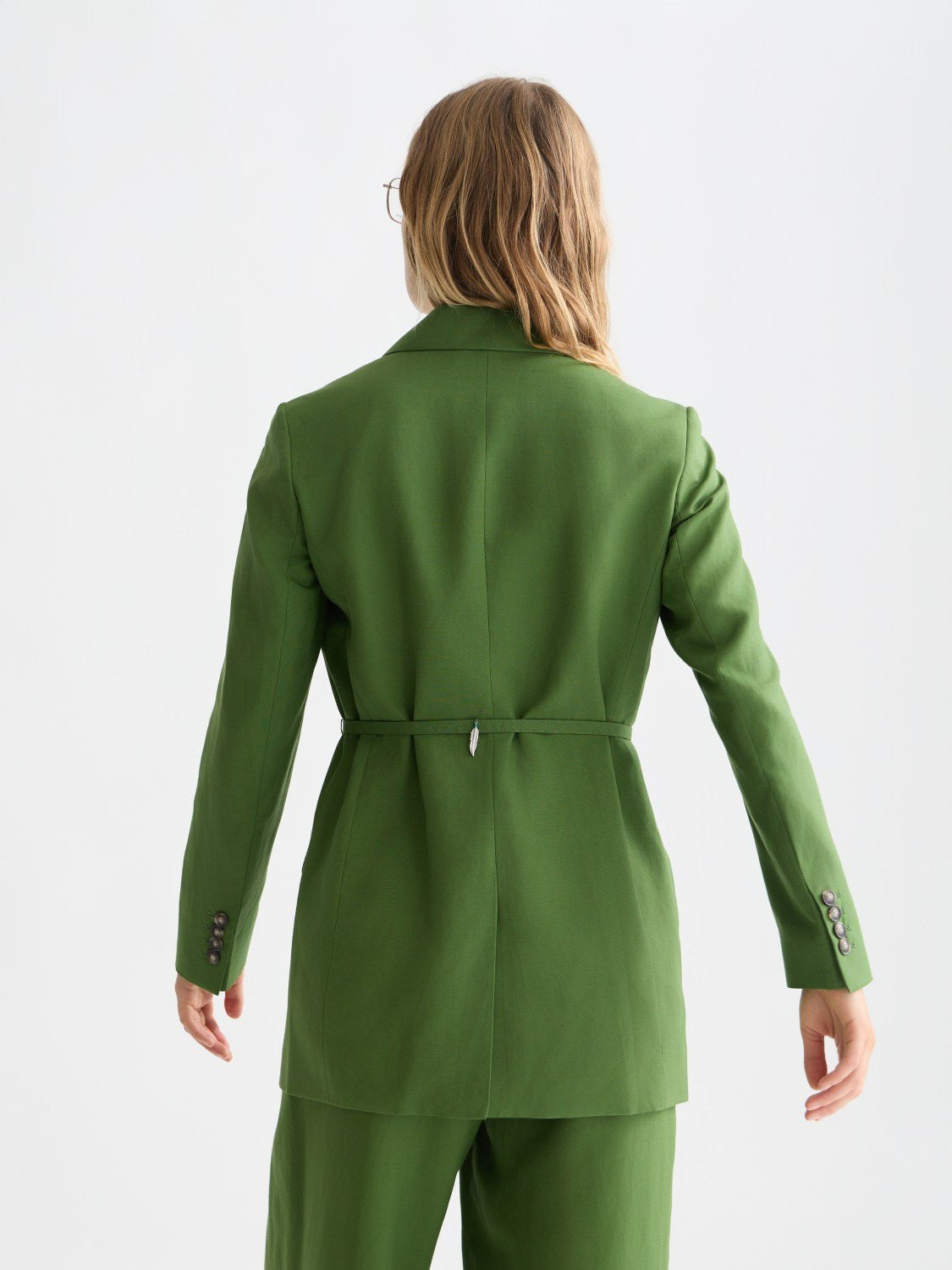 Linen Blend Blazer With Charm Belt - Scotch & Soda South Africa