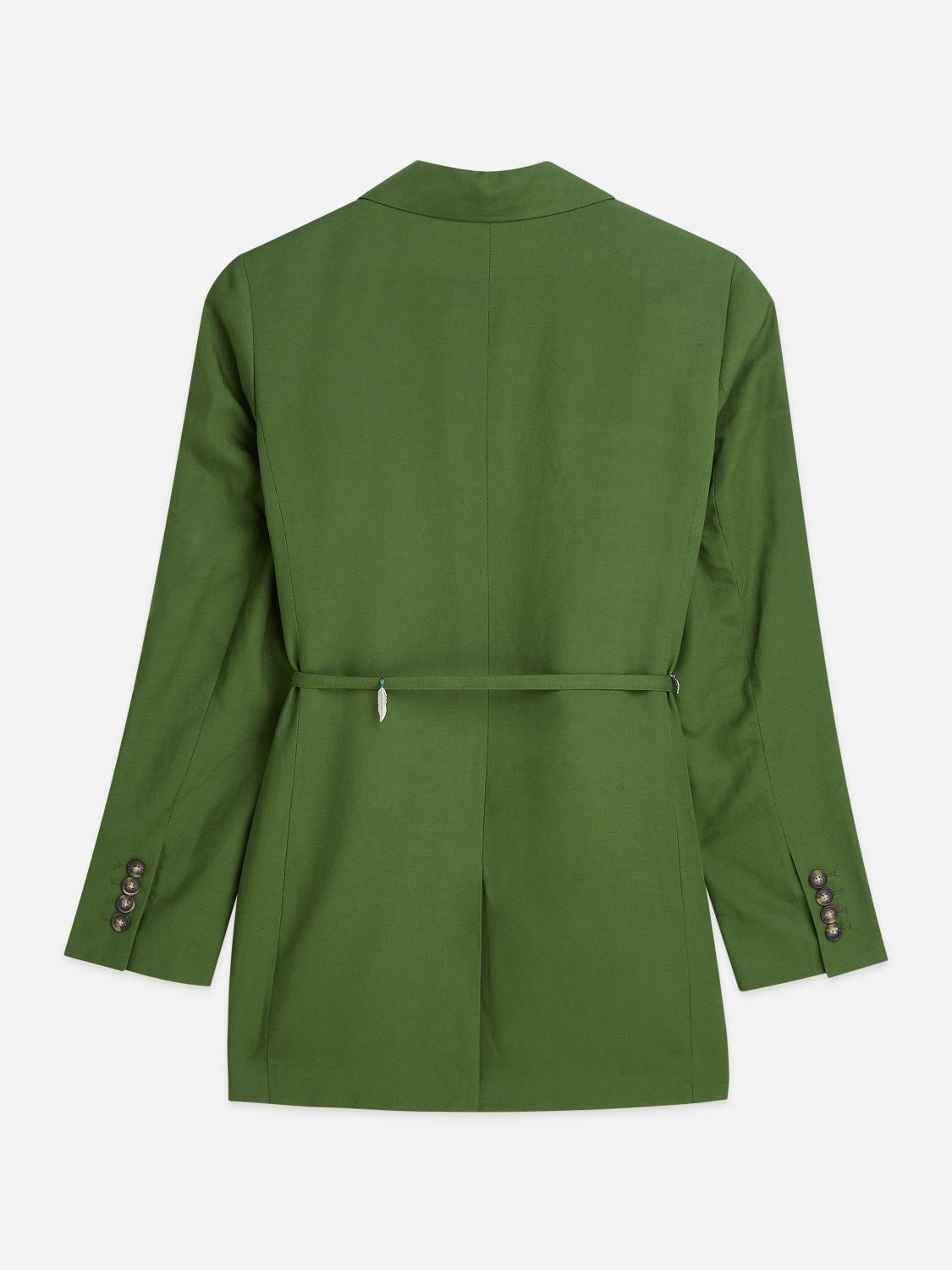 Linen Blend Blazer With Charm Belt - Scotch & Soda South Africa