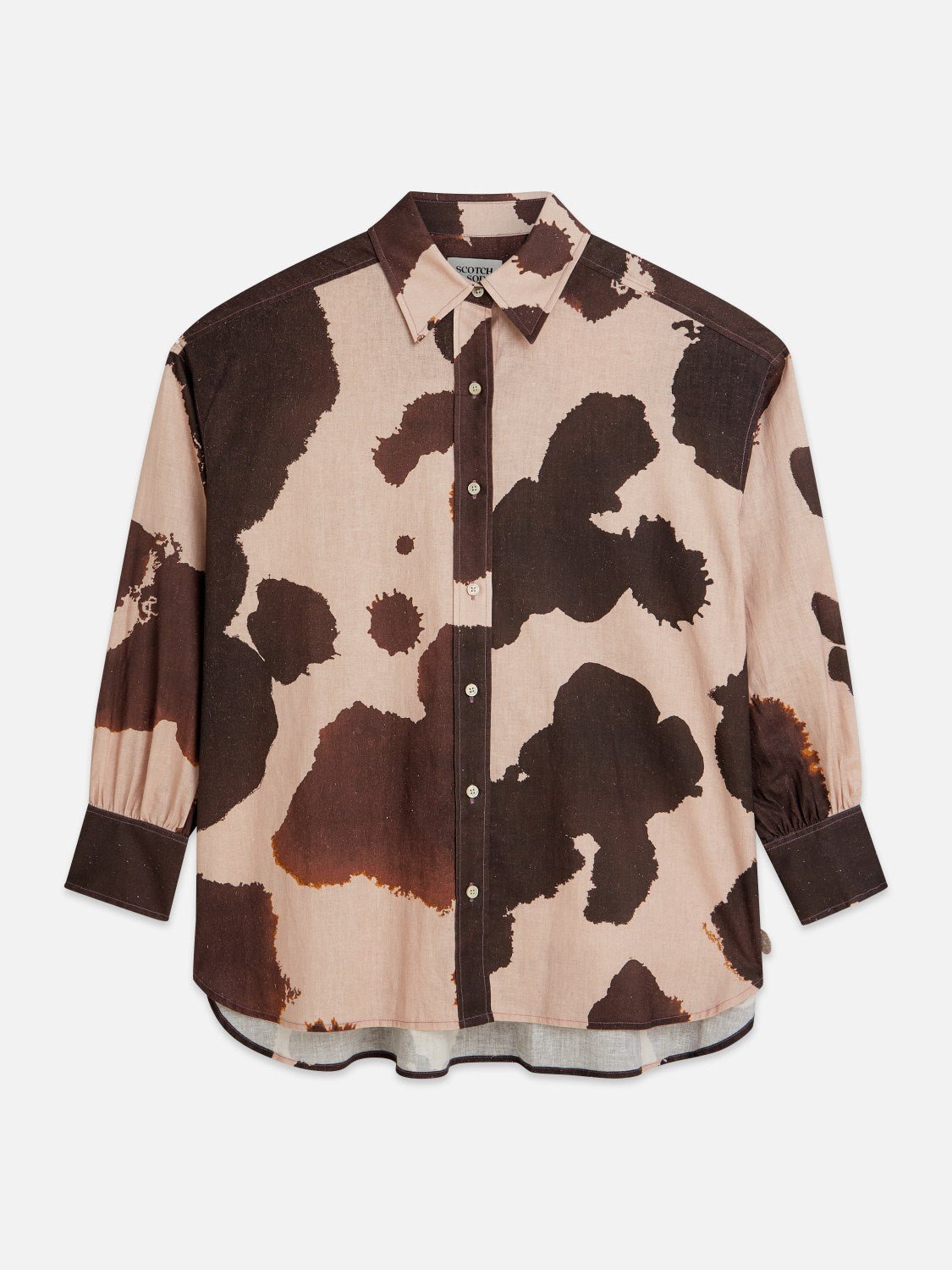 Linen Blend Printed Shirt - Scotch & Soda South Africa