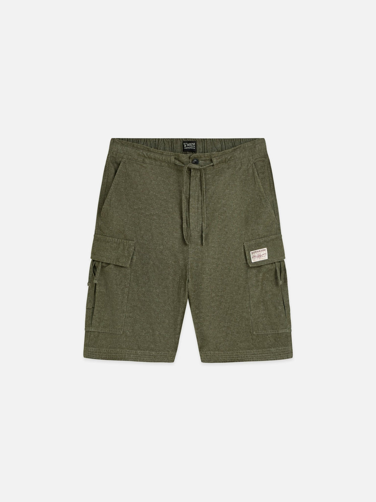 Linen Blend Relaxed-Fit Cargo Bermuda Shorts - Scotch & Soda South Africa