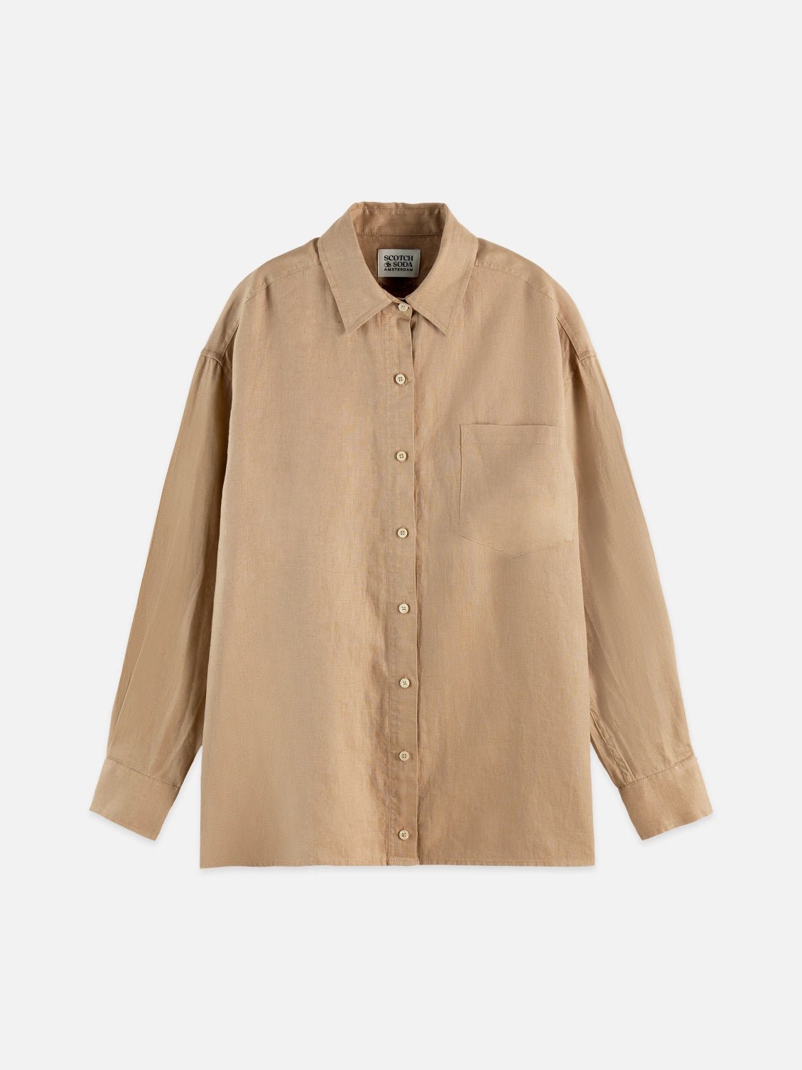 Linen Shirt With Back Detail - Scotch & Soda South Africa