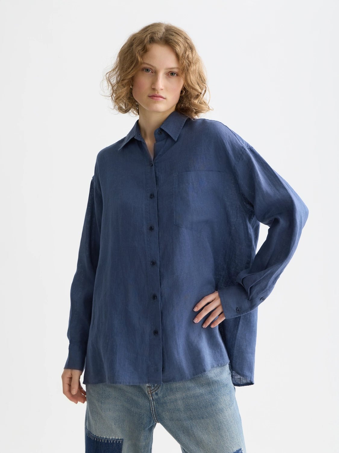 Linen Shirt With Back Detail - Scotch & Soda South Africa