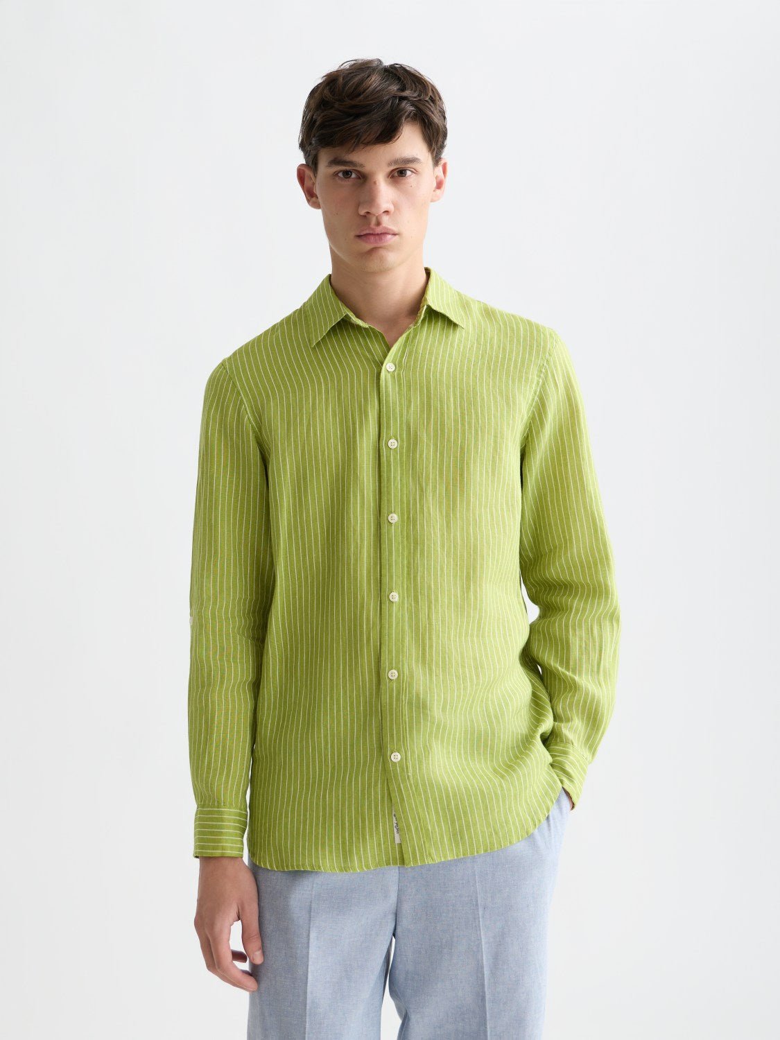 Linen Striped Regularfit Shirt - Scotch & Soda South Africa