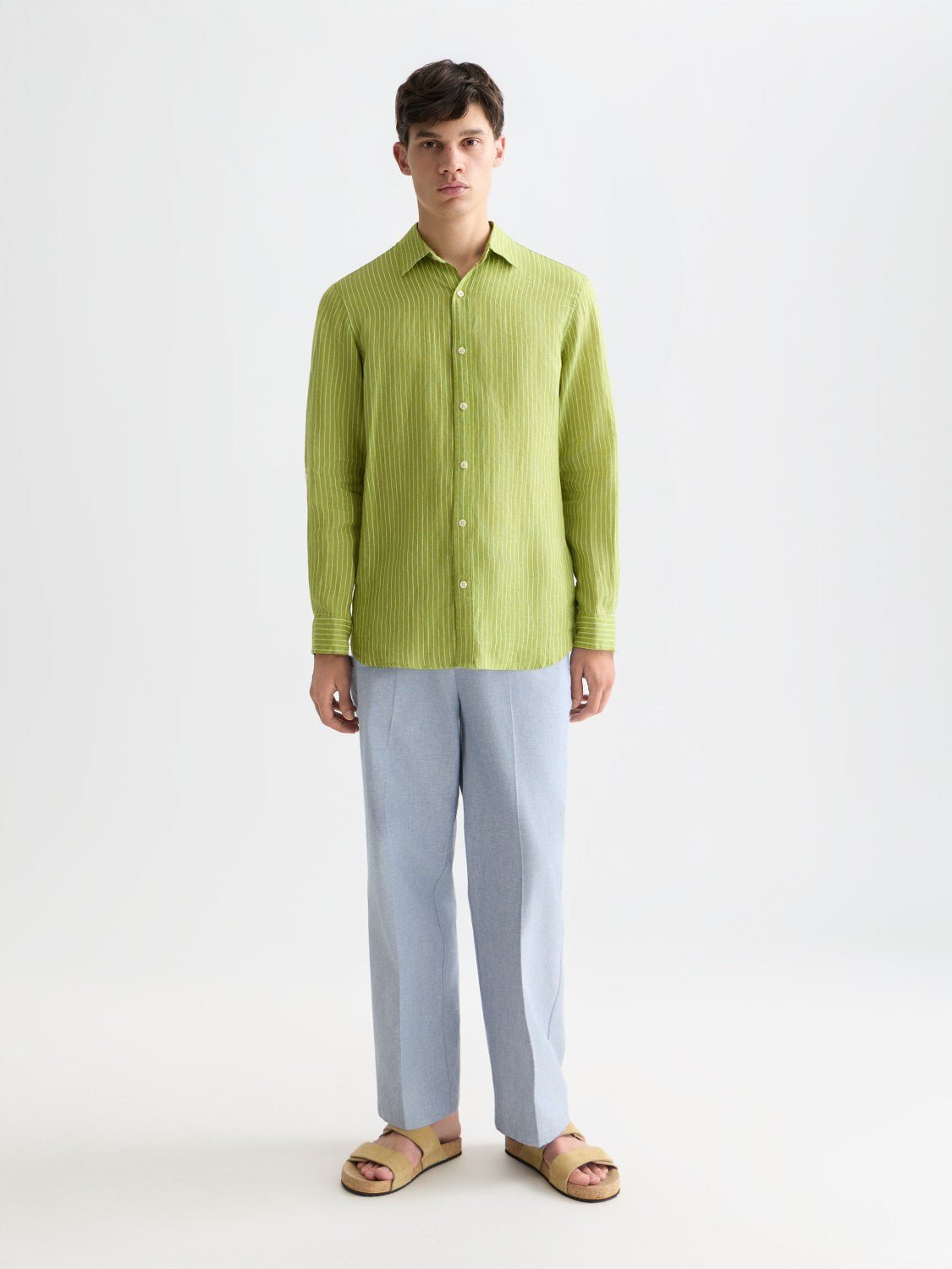 Linen Striped Regularfit Shirt - Scotch & Soda South Africa