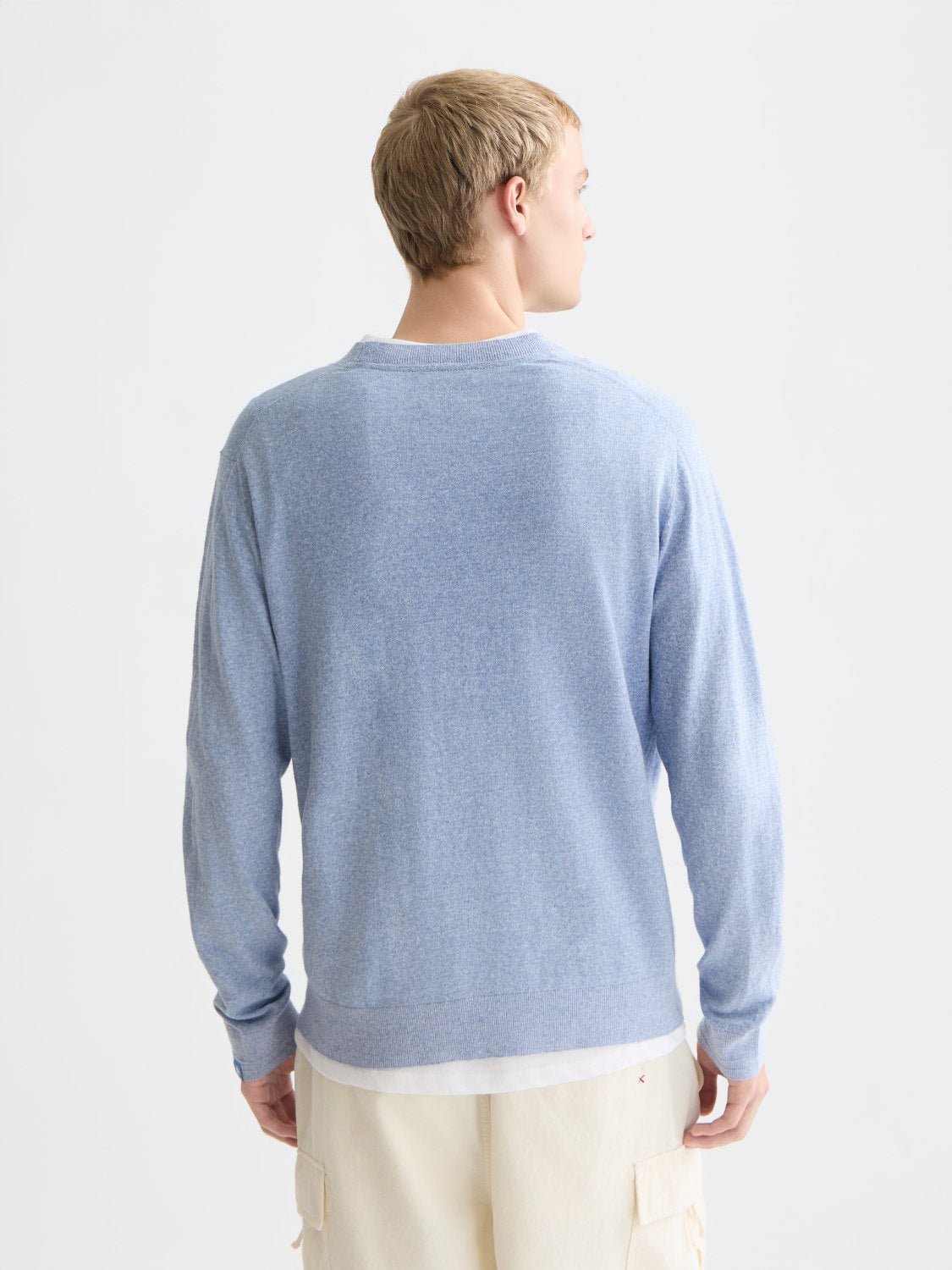 Linenblend Melange Regularfit Pullover - Scotch & Soda South Africa