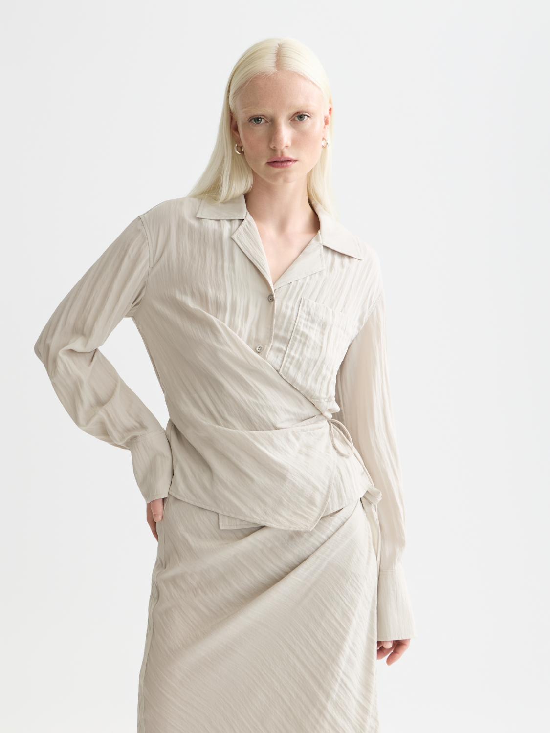 Long Sleeve Wrap Shirt - Scotch & Soda South Africa