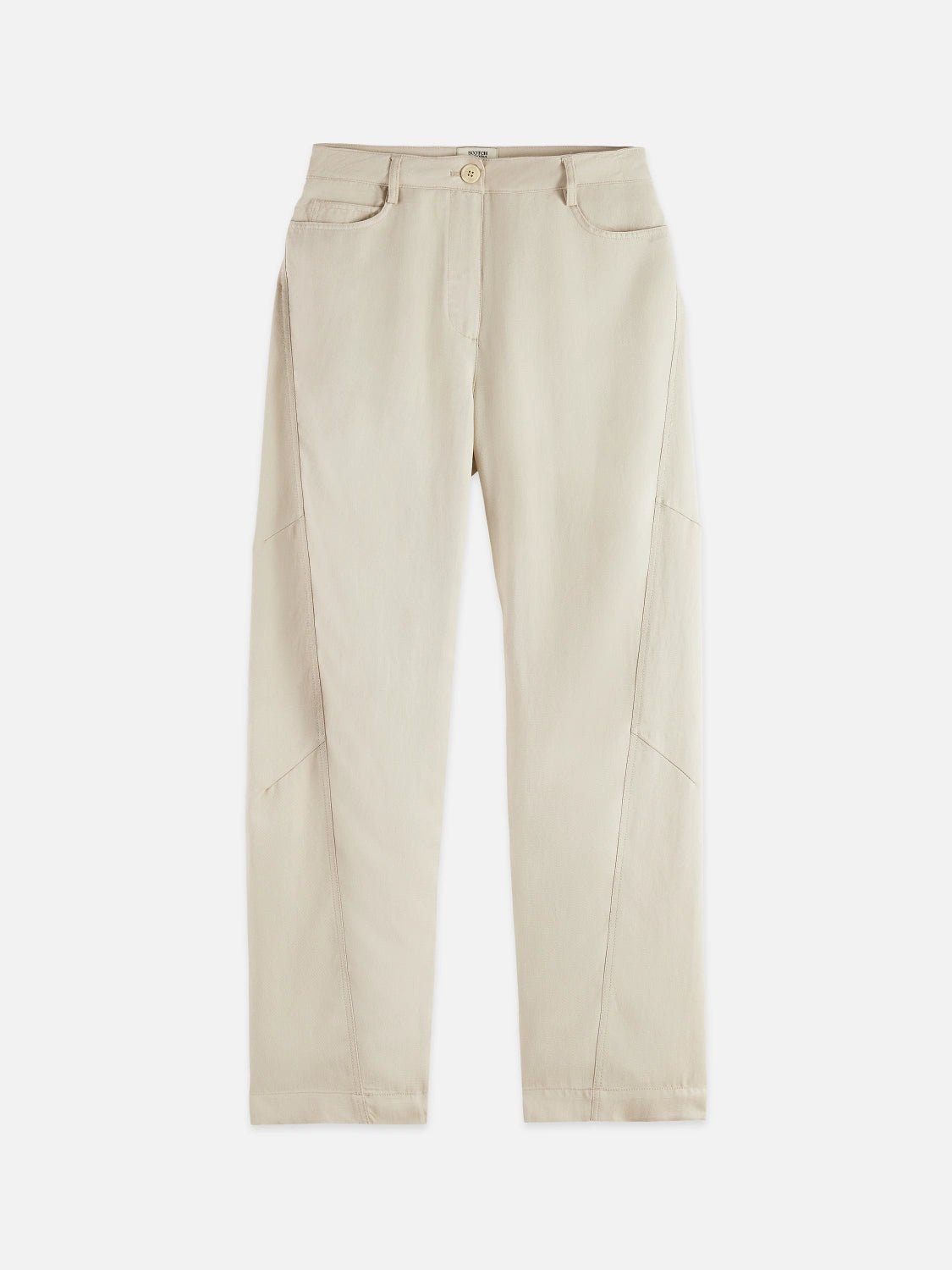 Lotus - High Rise Barrel Leg Twill Pants - Scotch & Soda South Africa