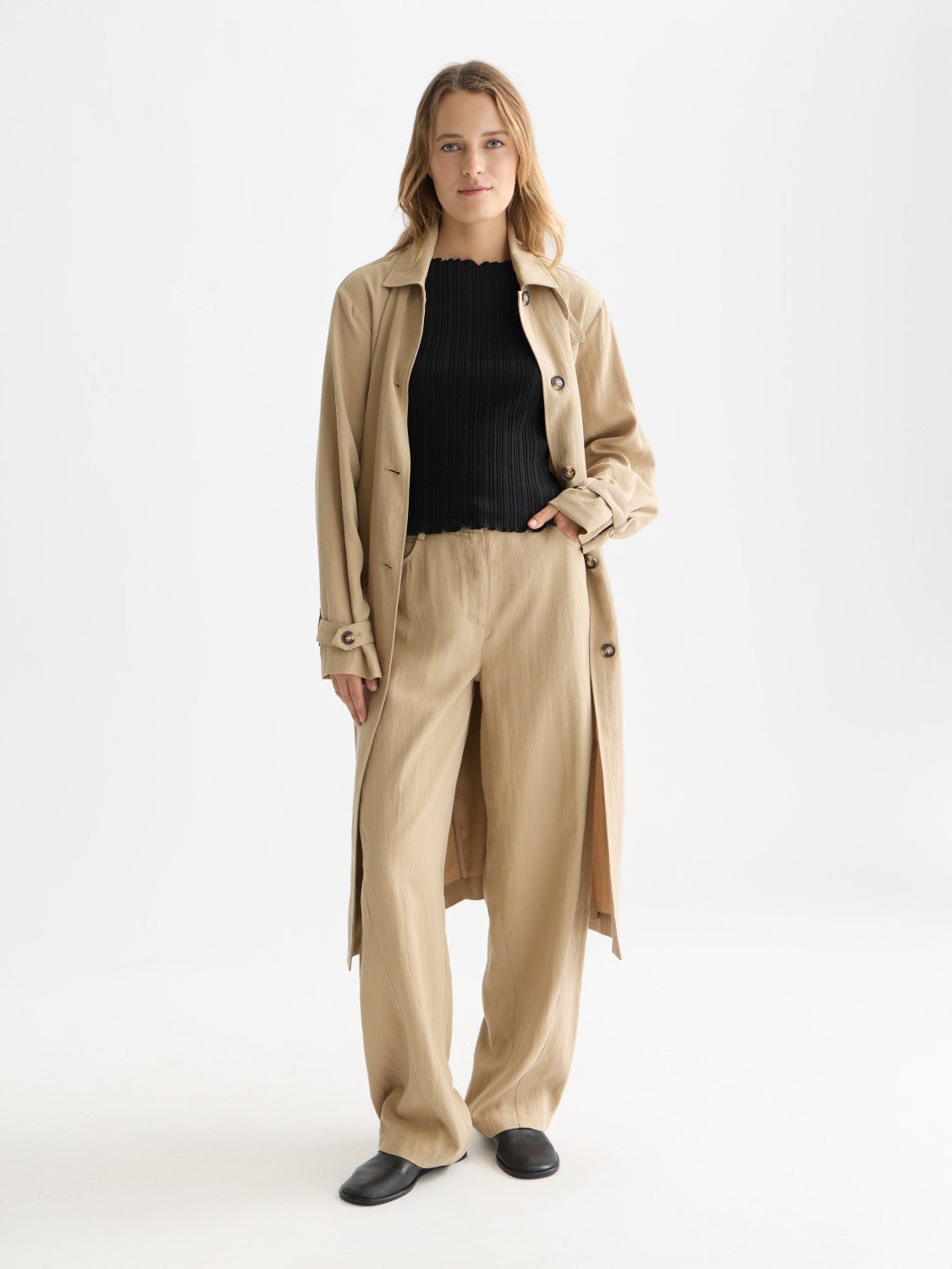 Lotus - Twill High Rise Barrel Leg Pants - Scotch & Soda South Africa