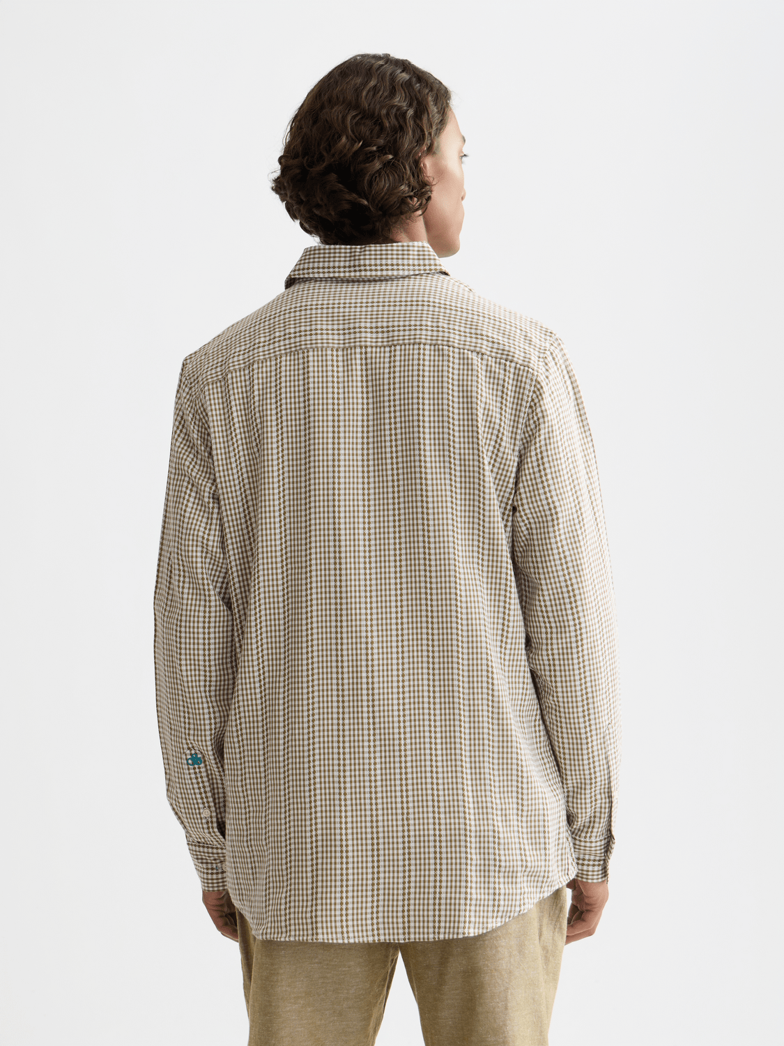 Microcheck Cotton Poplin Shirt - Scotch & Soda South Africa