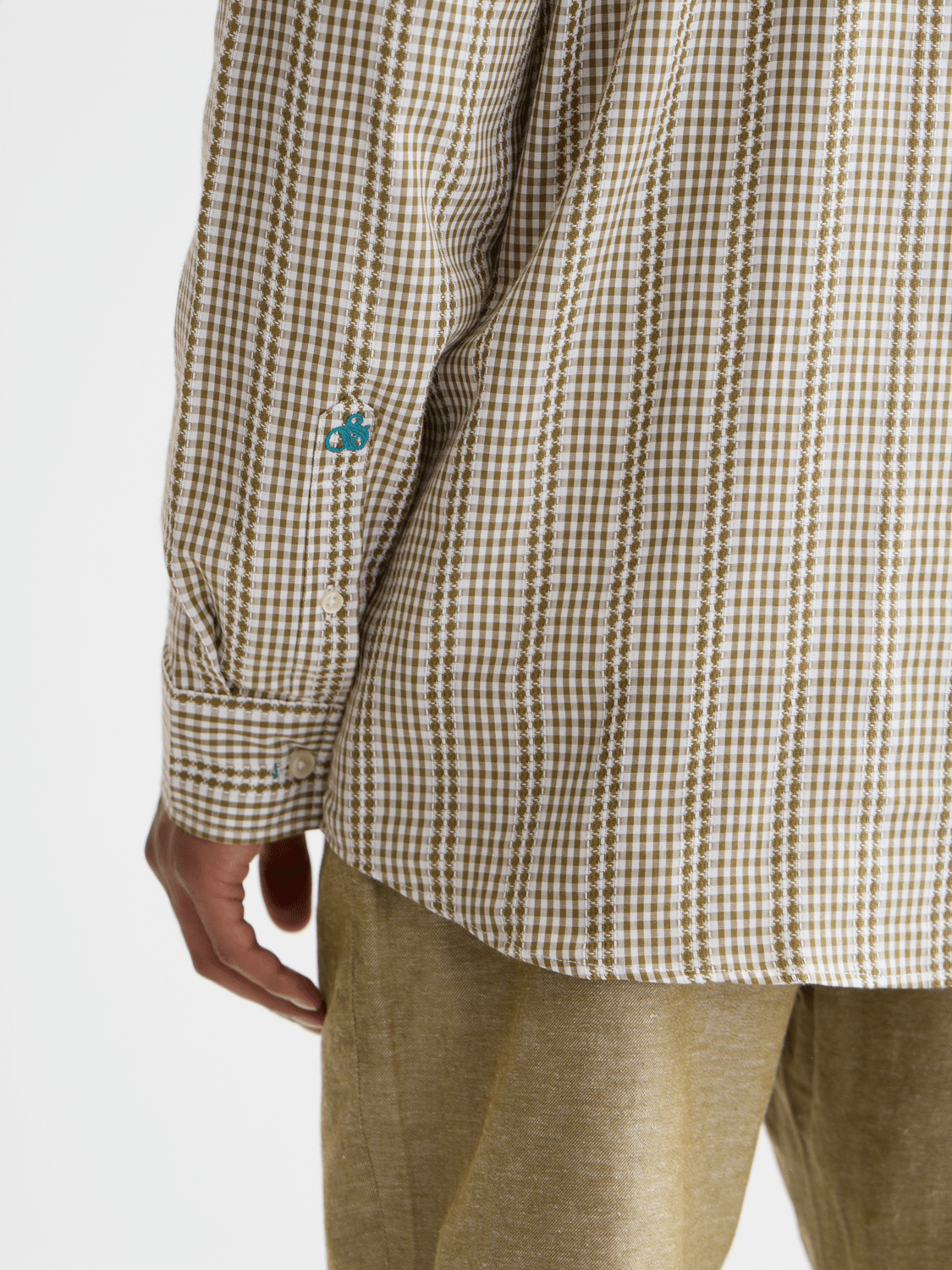 Microcheck Cotton Poplin Shirt - Scotch & Soda South Africa