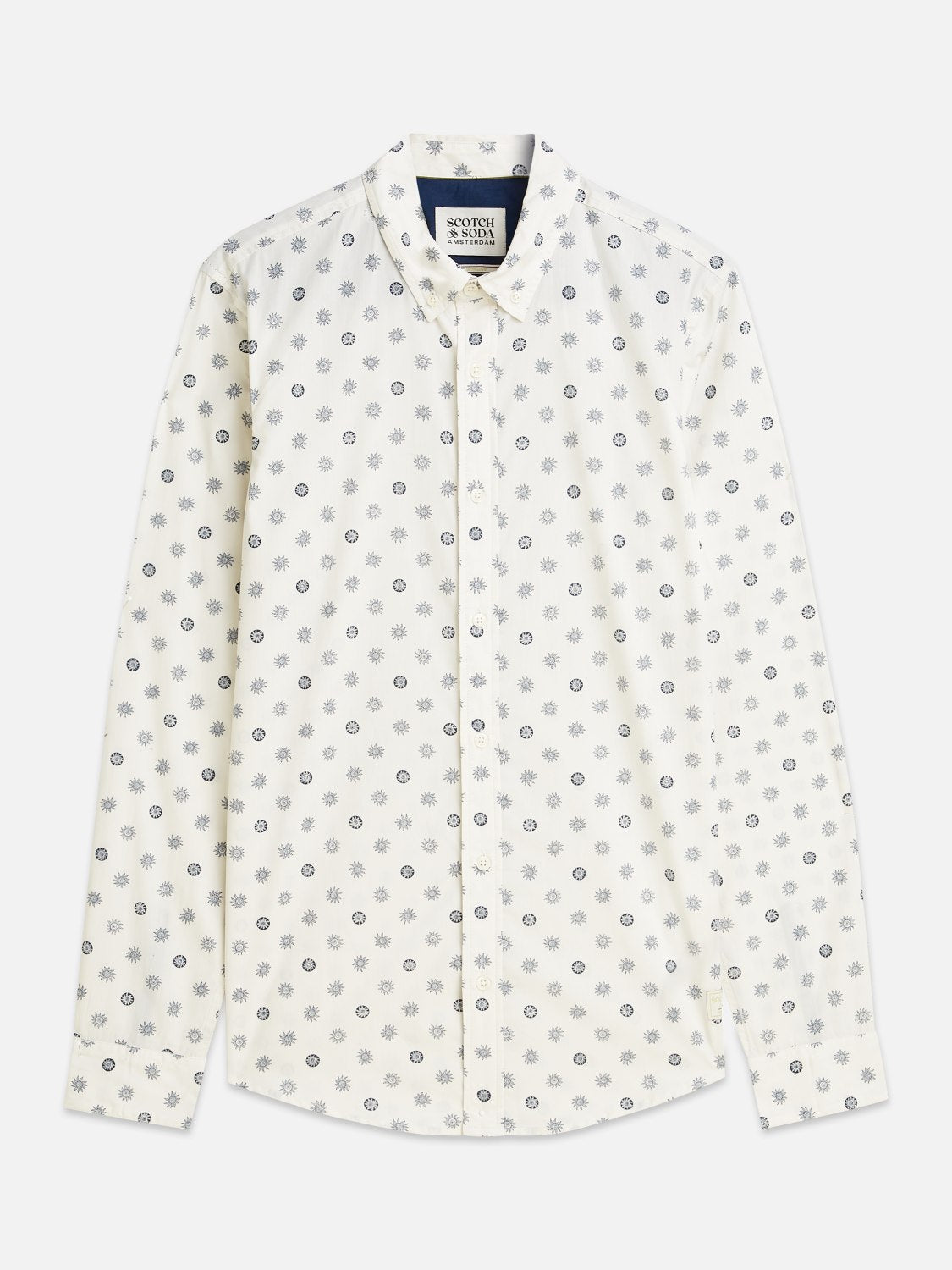 Microprint Poplin Slimfit Shirt - Scotch & Soda South Africa