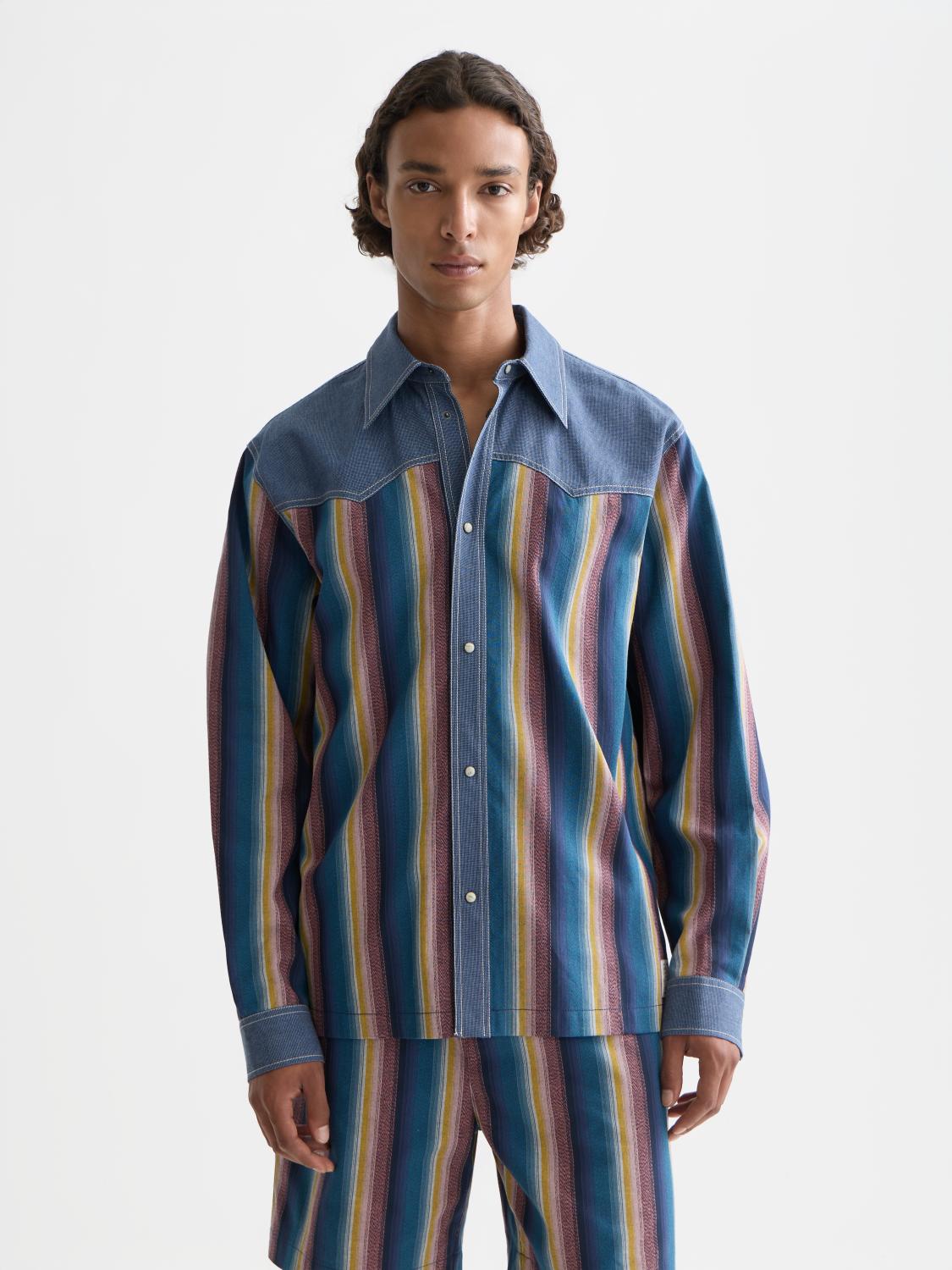 Multicolor Stripe Western Shirt - Scotch & Soda South Africa