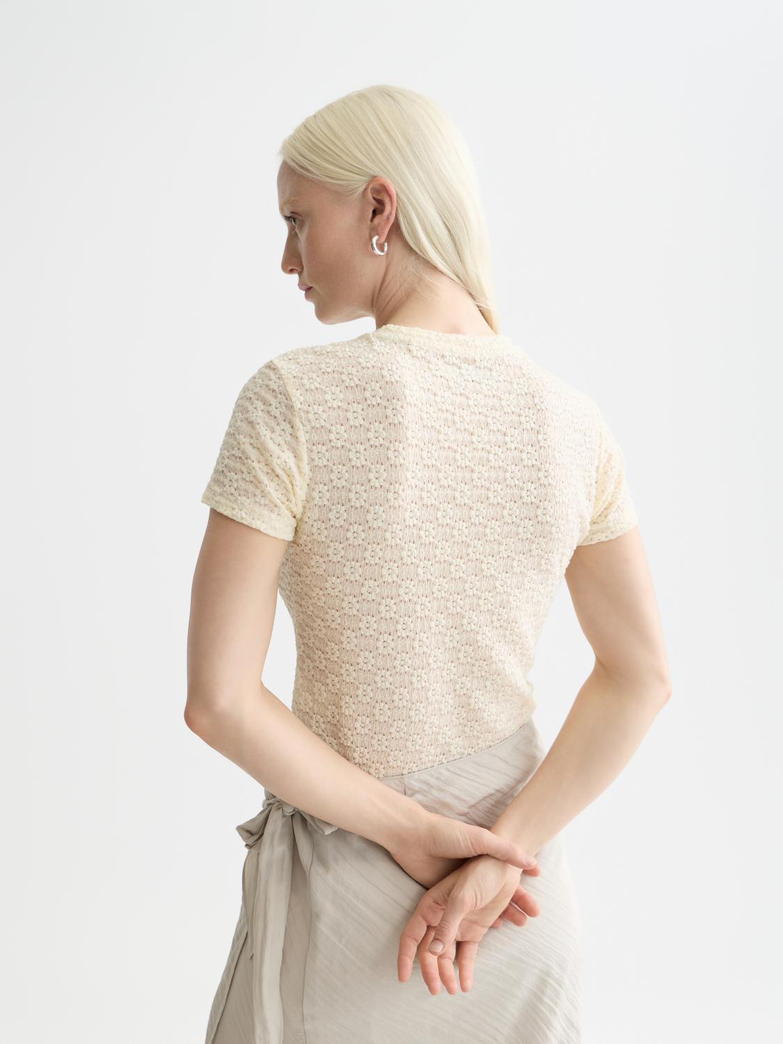 Open Structure Slim Fit T-Shirt - Scotch & Soda South Africa
