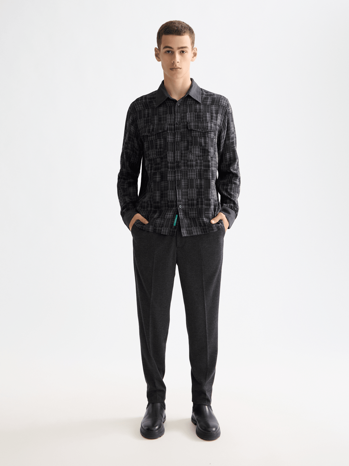Patchwork Flannel Relaxed-Fit Shirt - Scotch & Soda South Africa