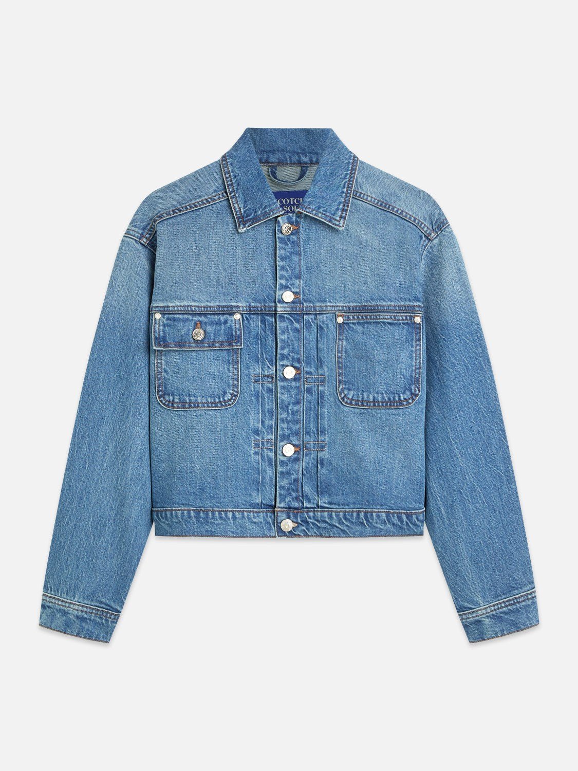 Pleat Front Denim Trucker Jacket - Scotch & Soda South Africa