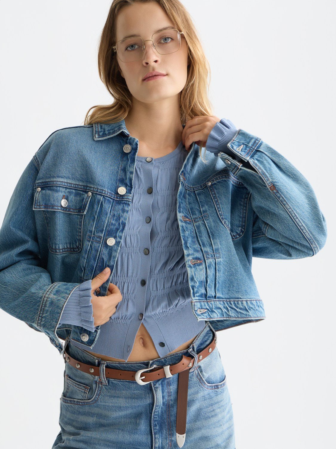 Pleat Front Denim Trucker Jacket - Scotch & Soda South Africa