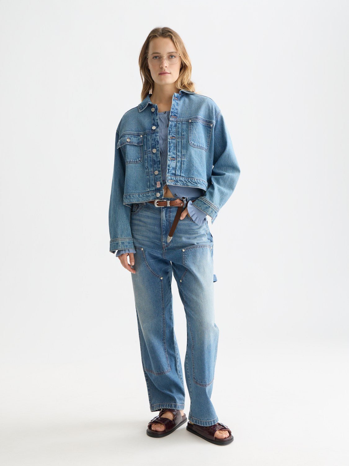 Pleat Front Denim Trucker Jacket - Scotch & Soda South Africa