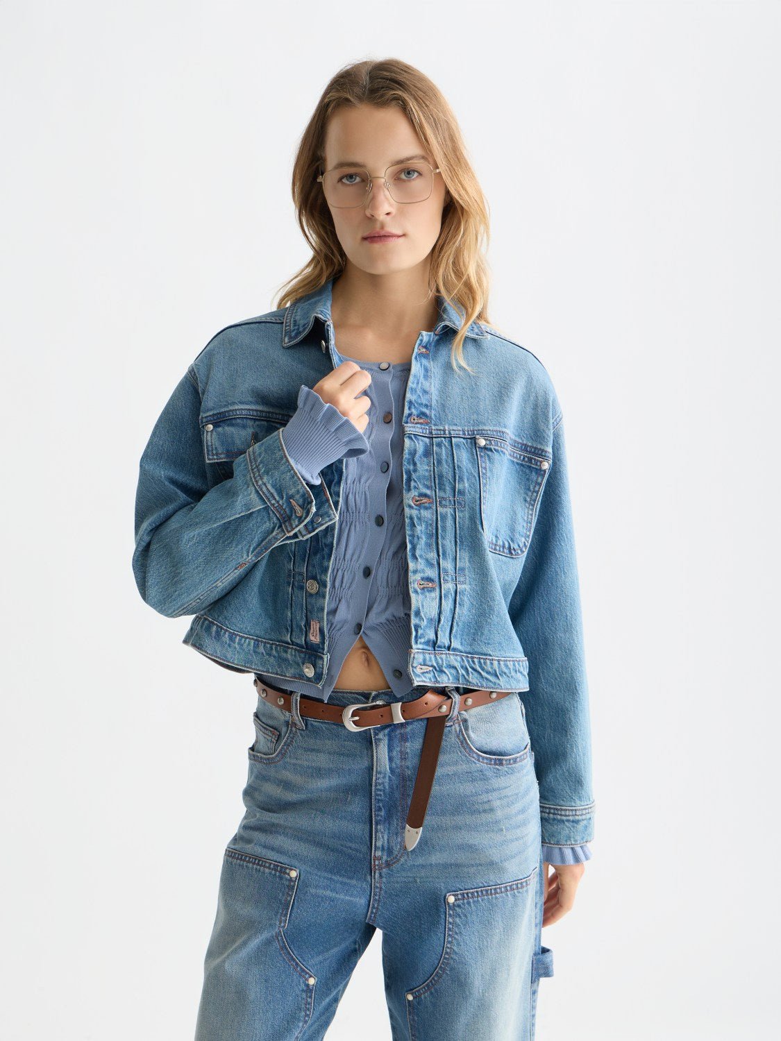 Pleat Front Denim Trucker Jacket - Scotch & Soda South Africa