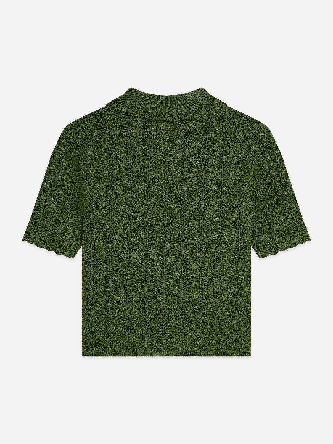 Pointelle Collared Knitted Tee - Scotch & Soda South Africa