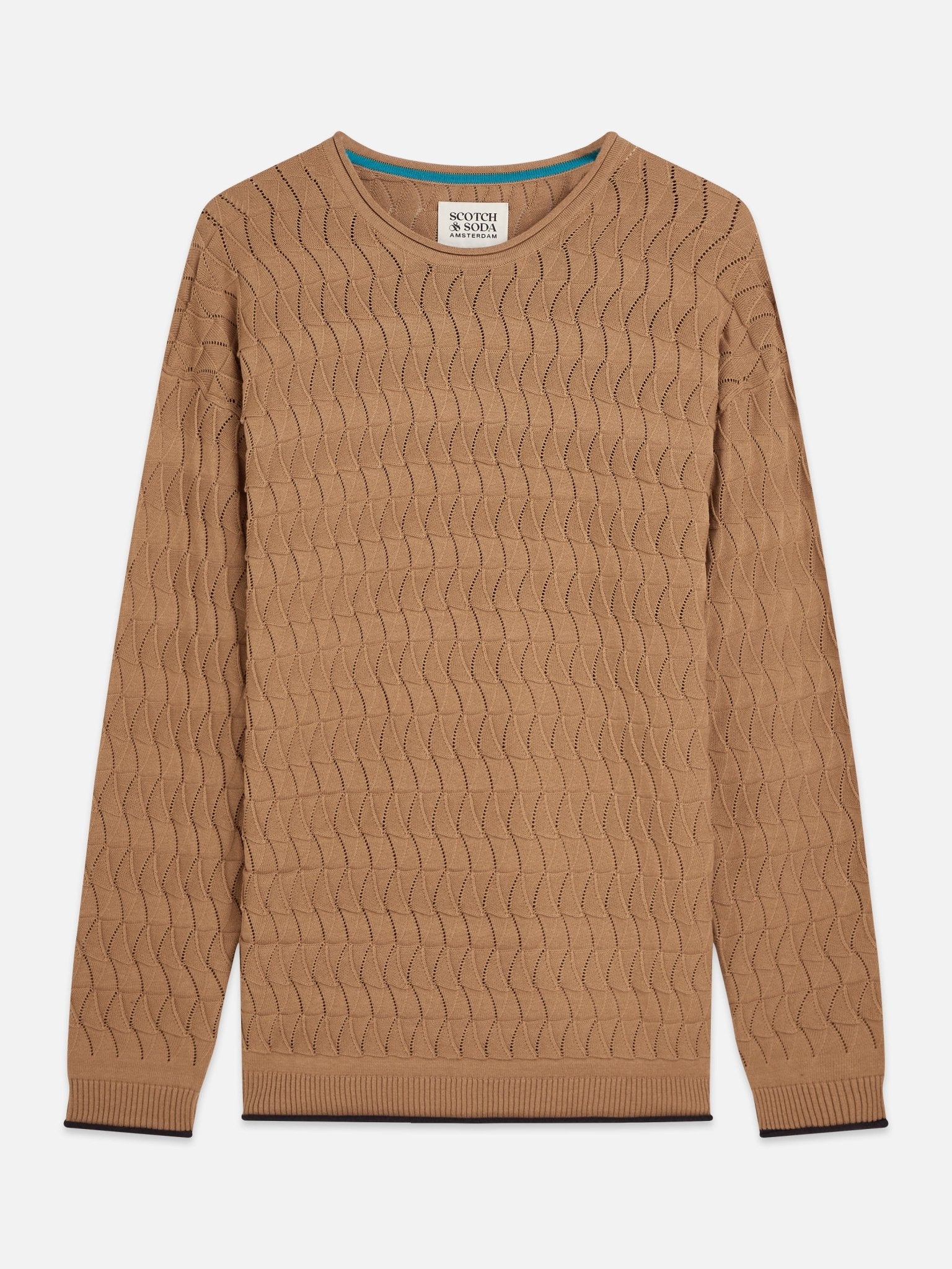 Pointelle Dropped Shoulder Pullover - Scotch & Soda South Africa