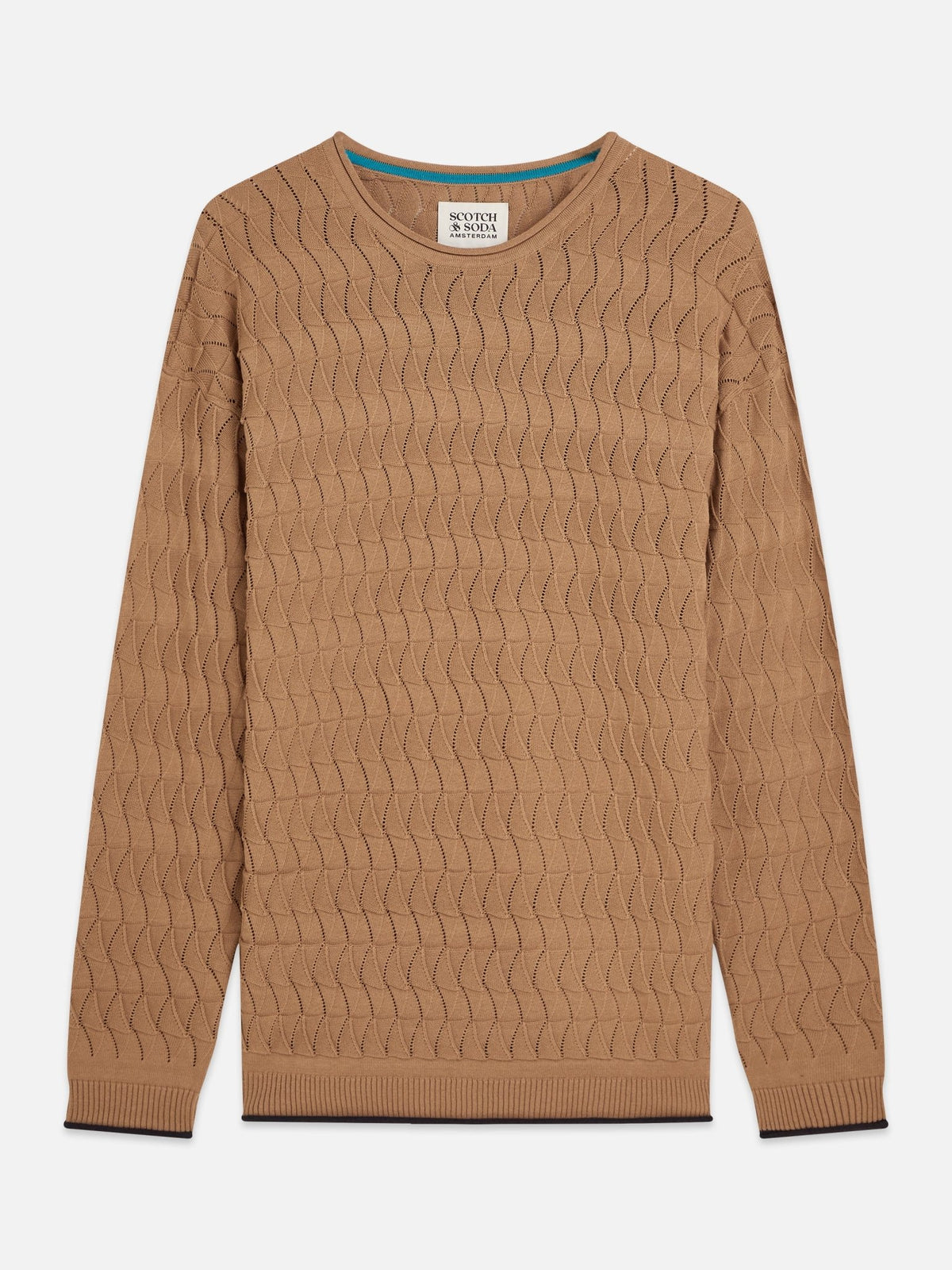 Pointelle Dropped Shoulder Pullover - Scotch & Soda South Africa