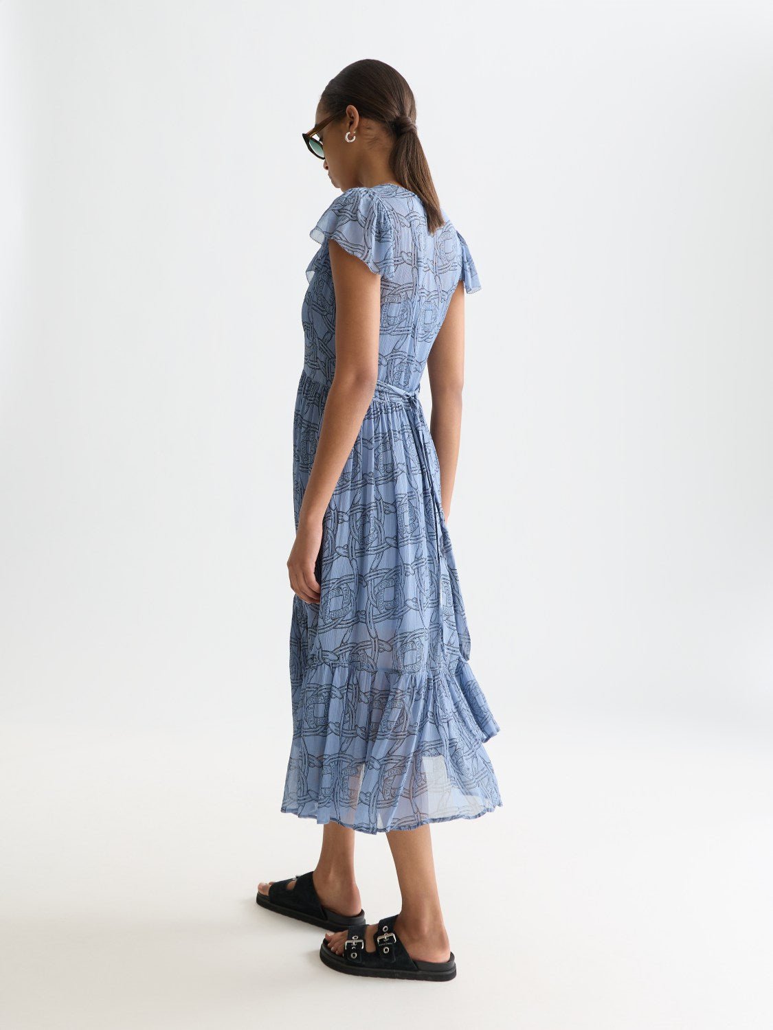 Printed Chiffon Midi Day Dress - Scotch & Soda South Africa