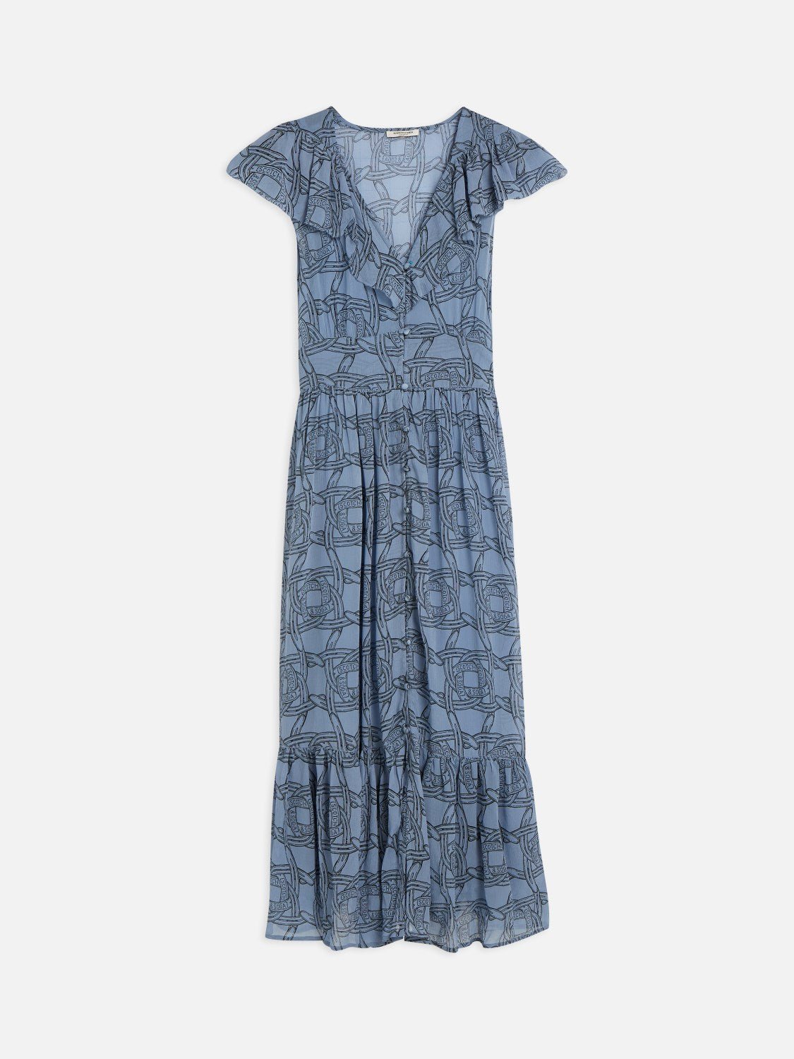 Printed Chiffon Midi Day Dress - Scotch & Soda South Africa