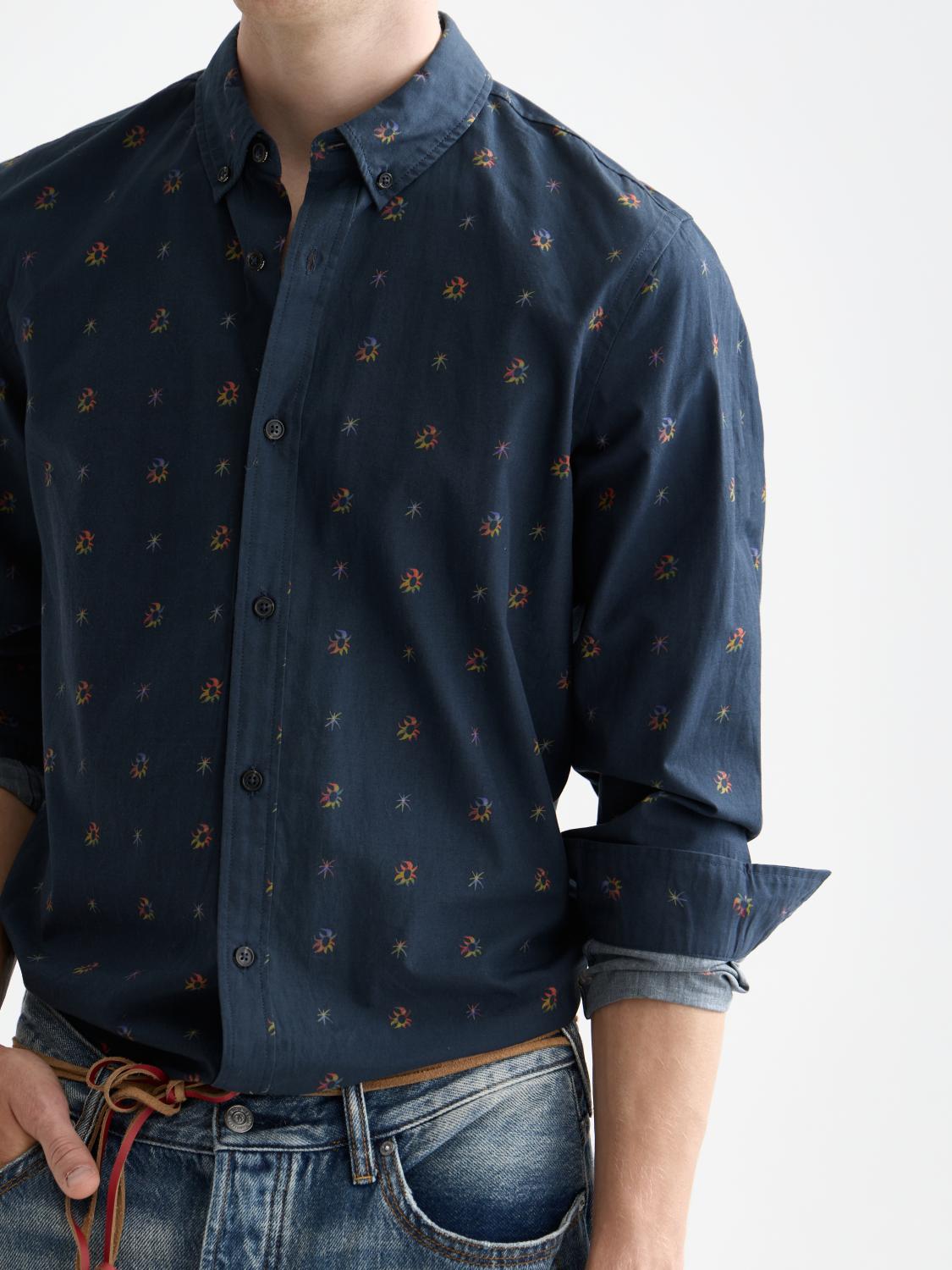 Printed Cotton Slim-Fit Shirt - Scotch & Soda South Africa