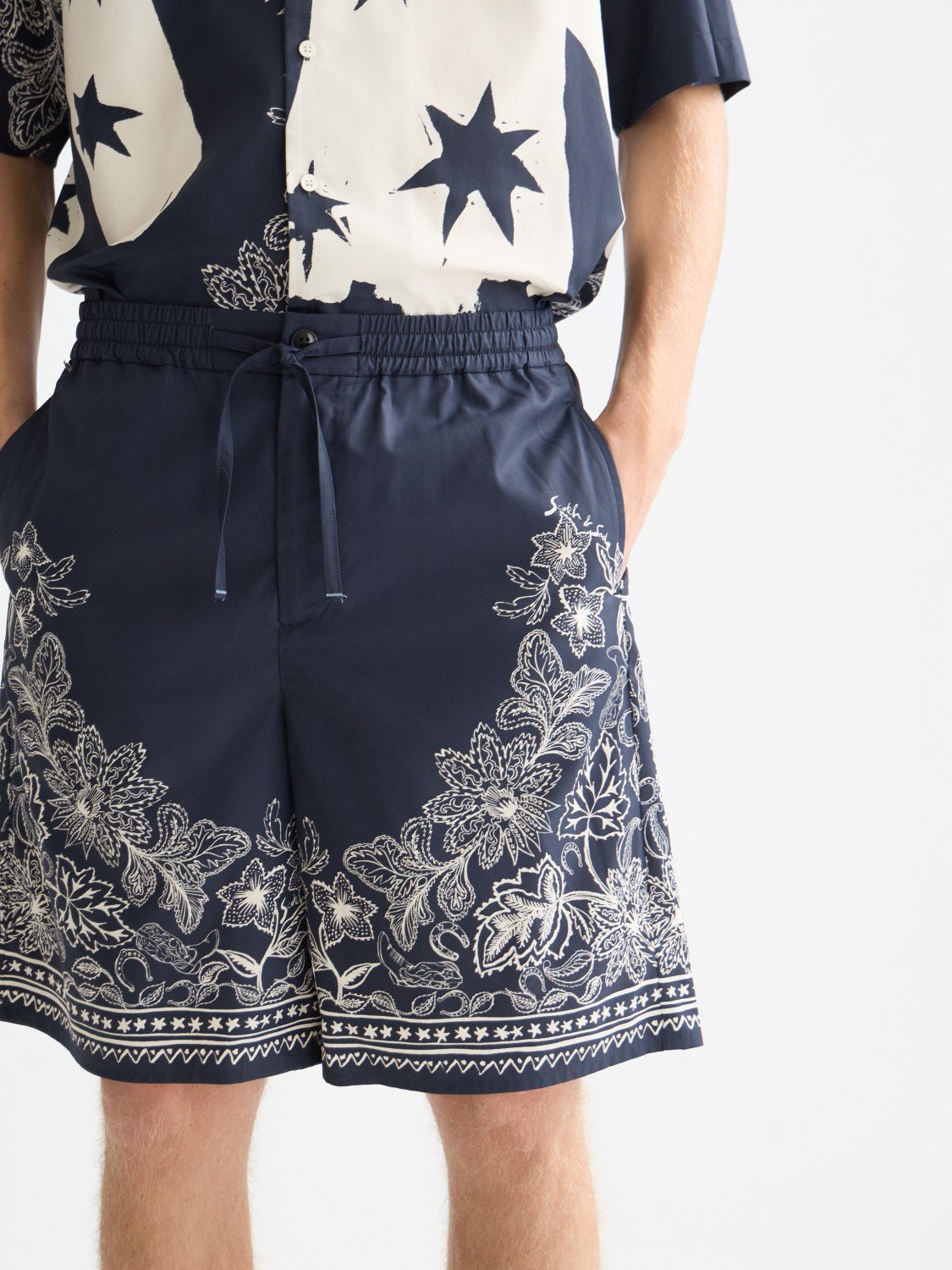Printed Cottonlyocell Widefit Bermuda Shorts - Scotch & Soda South Africa