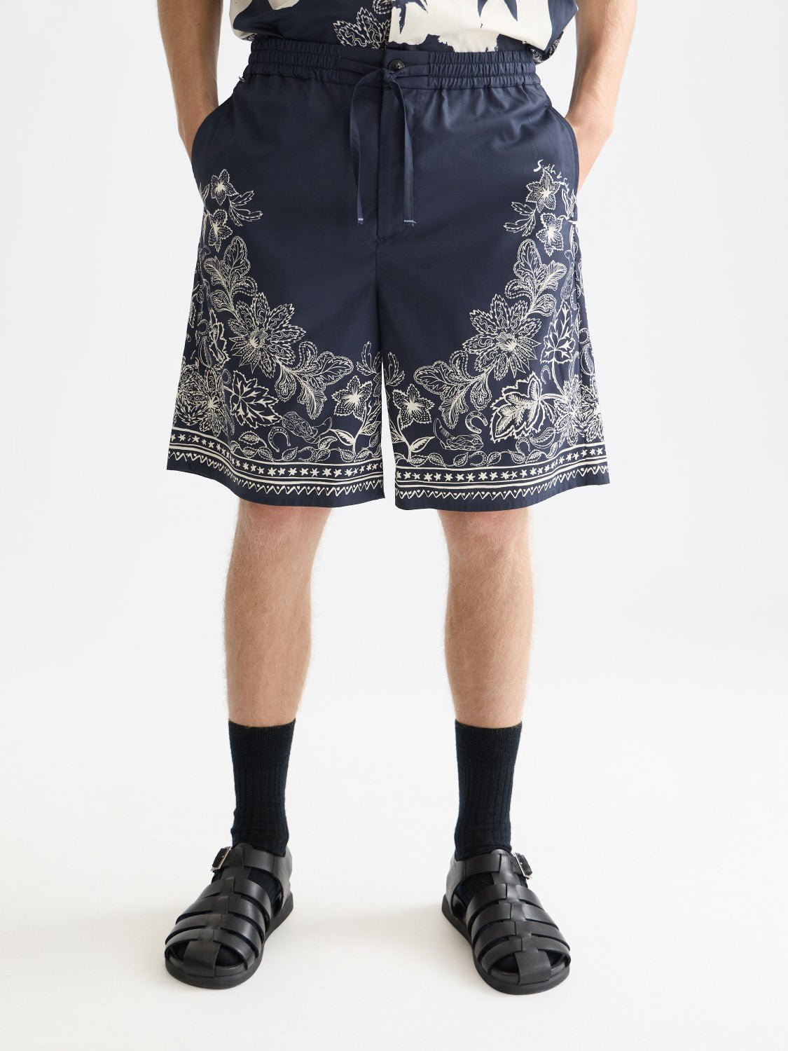 Printed Cottonlyocell Widefit Bermuda Shorts - Scotch & Soda South Africa